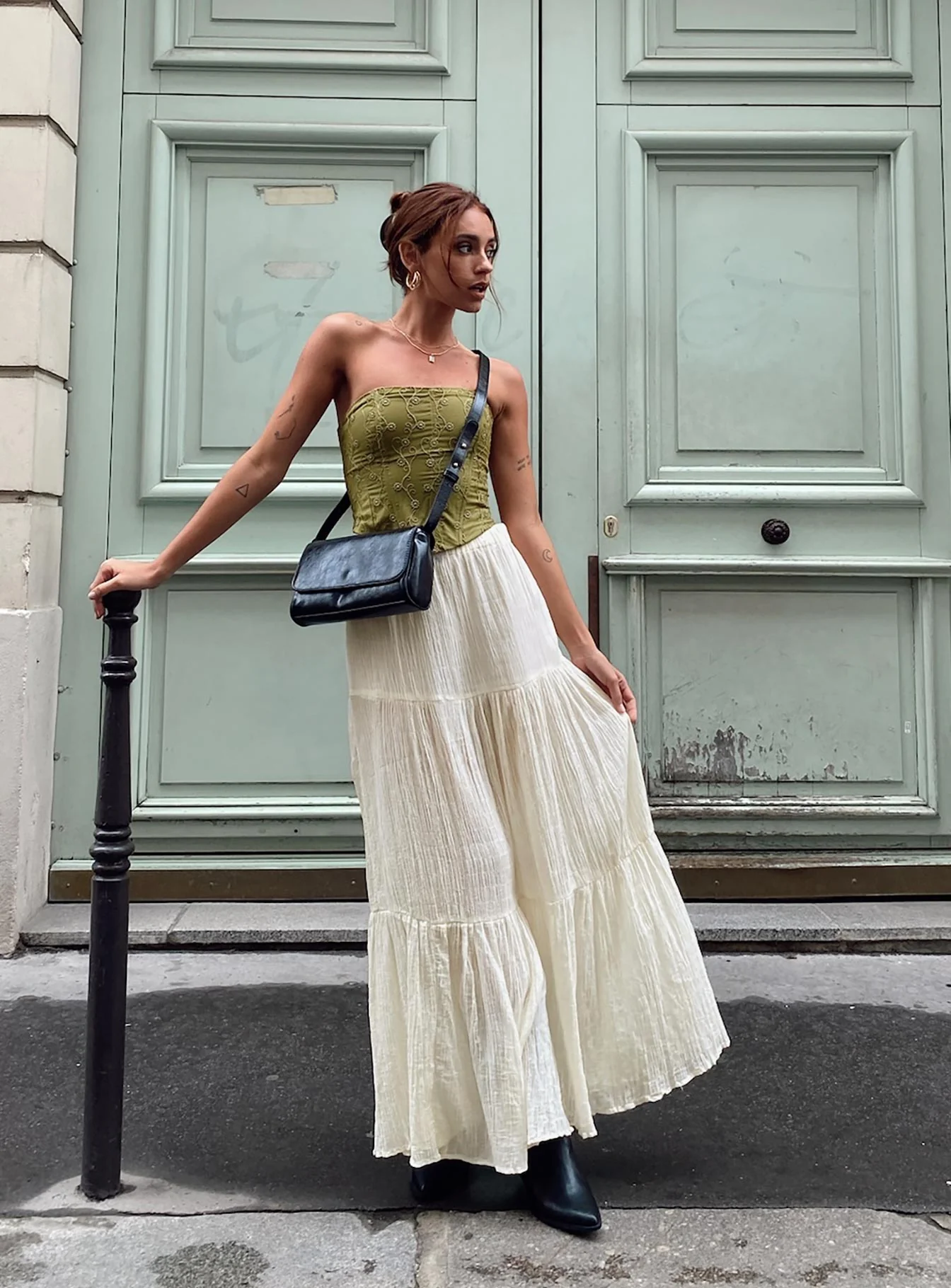 Gilchrist Low Rise Maxi Skirt Ivory Low impact - Image 4