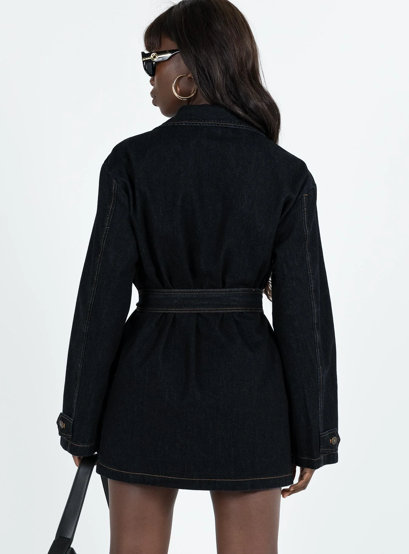 Giselle Mini Dress Dark Denim - Image 8