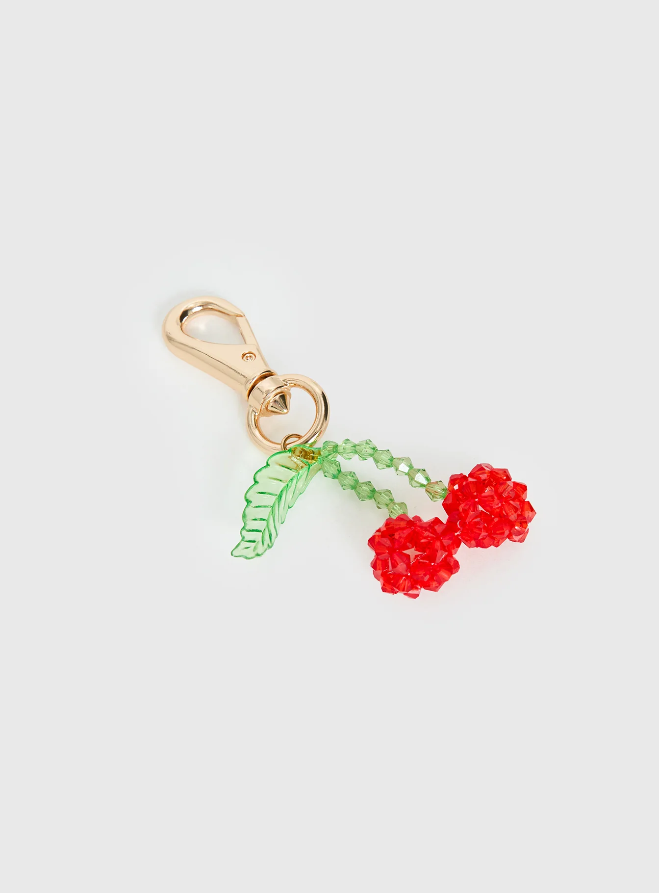 Good Influence Beaded Cherry Keychain Gold / Multi - Image 3