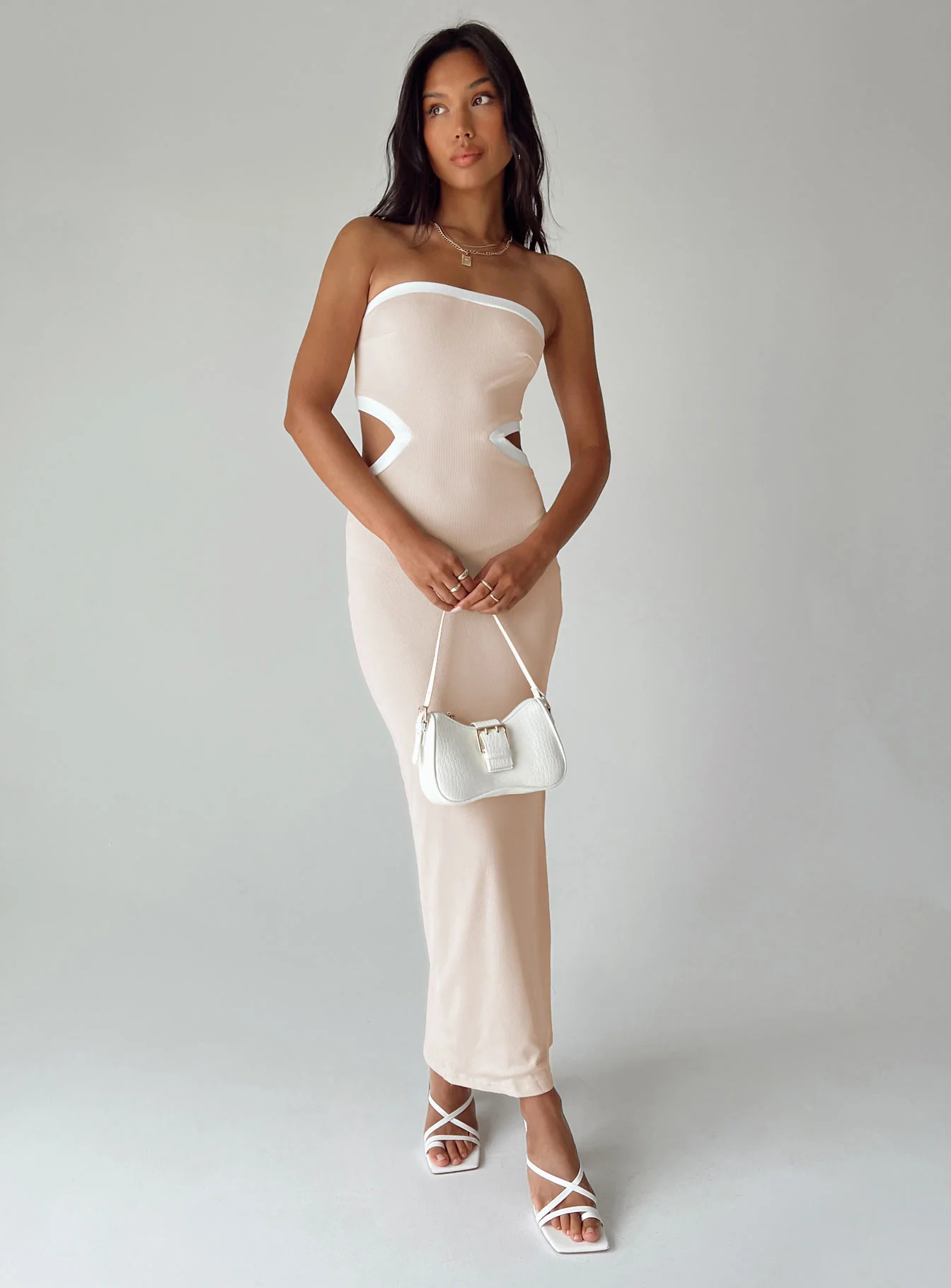 Greta Maxi Dress Beige - Image 6