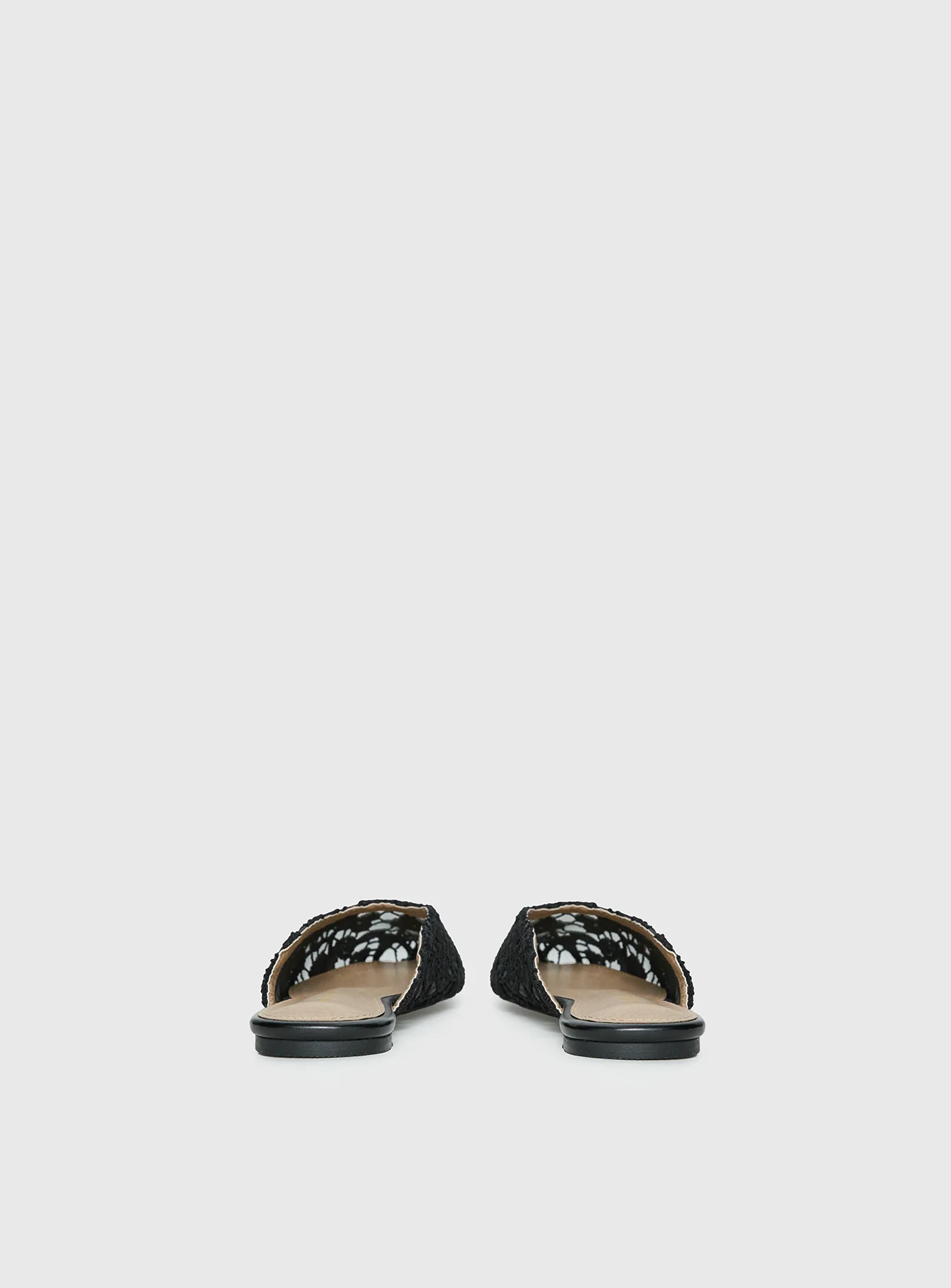 Gretta Lace Slip On Flats Black - Image 5