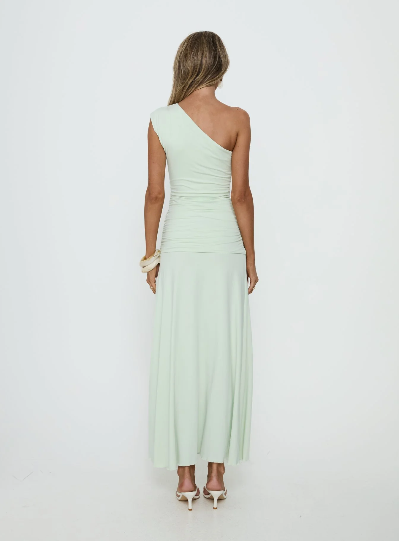 Gwenneth One Shoulder Maxi Dress Jelly Mint - Image 4