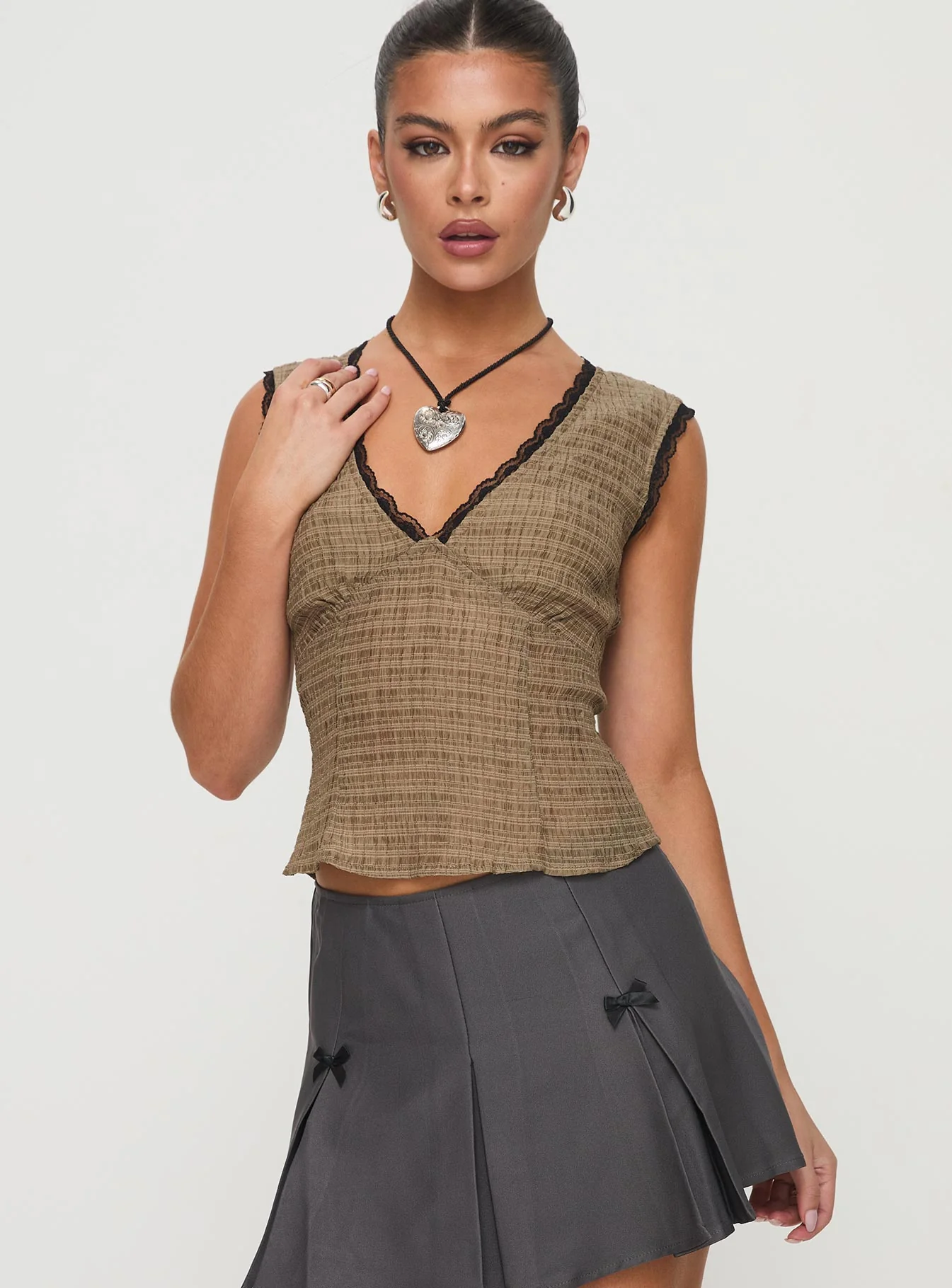 Hagea Top Olive - Image 2