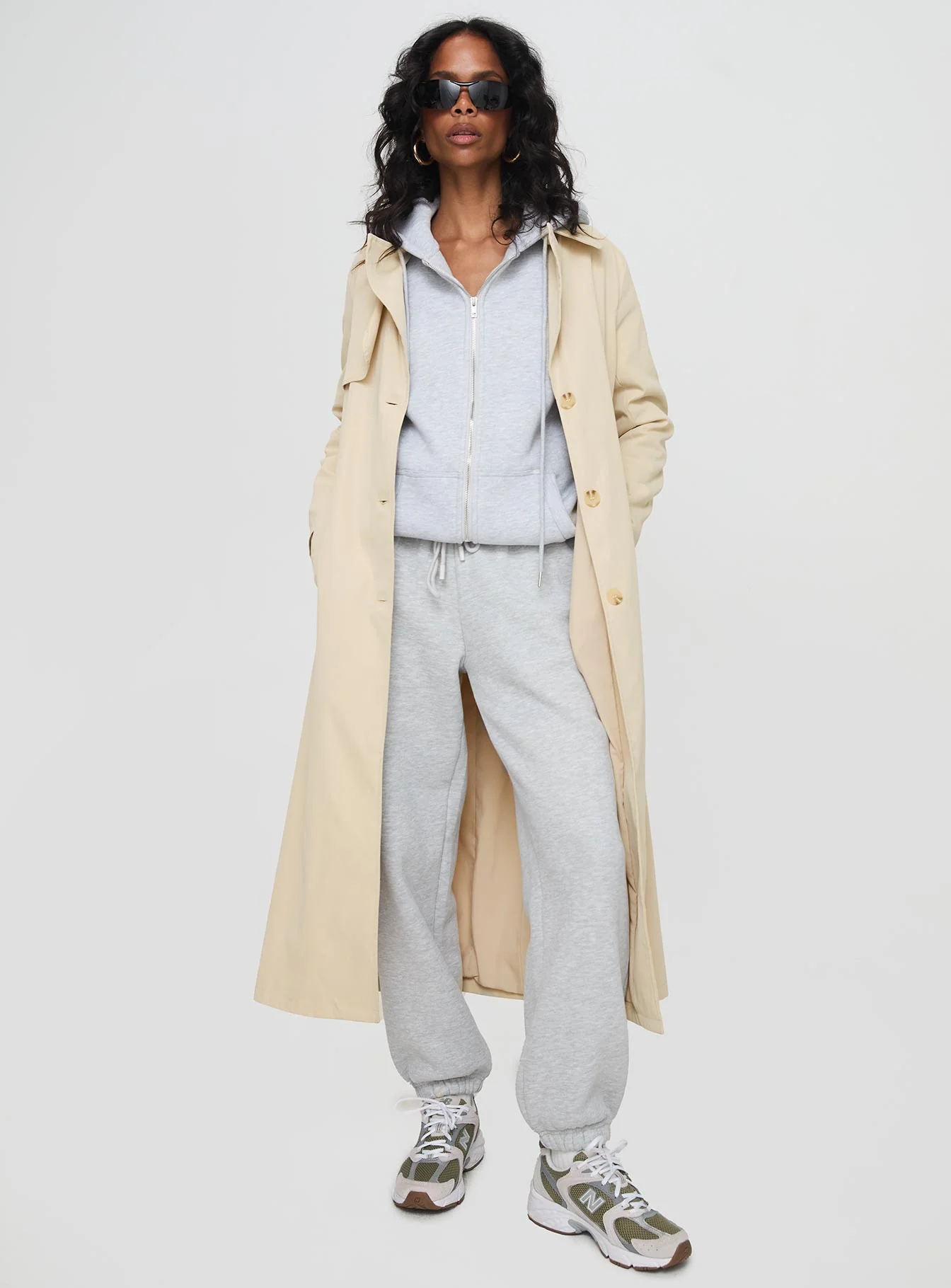 Haili Trench Coat Beige - Image 3