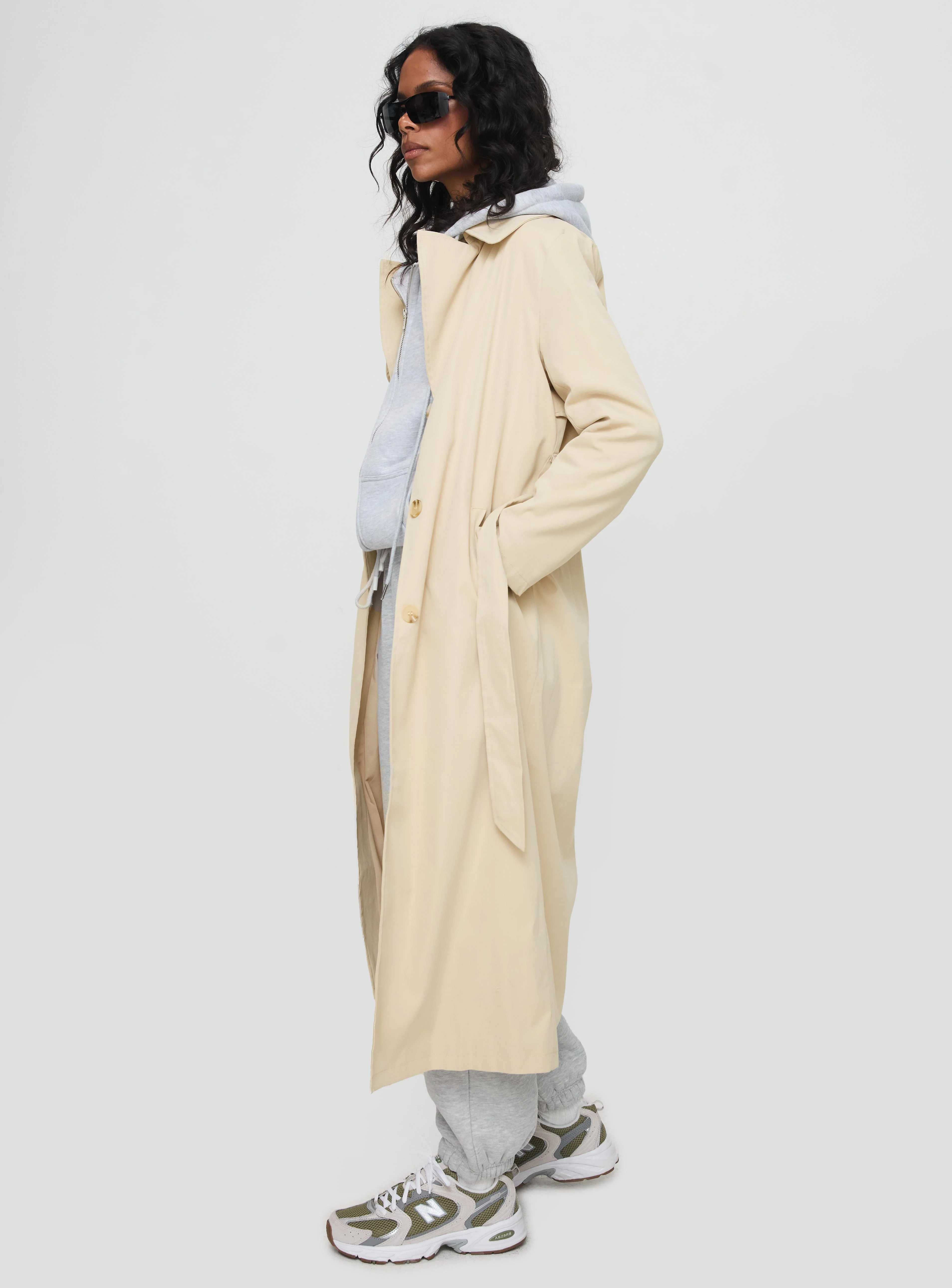 Haili Trench Coat Beige - Image 4