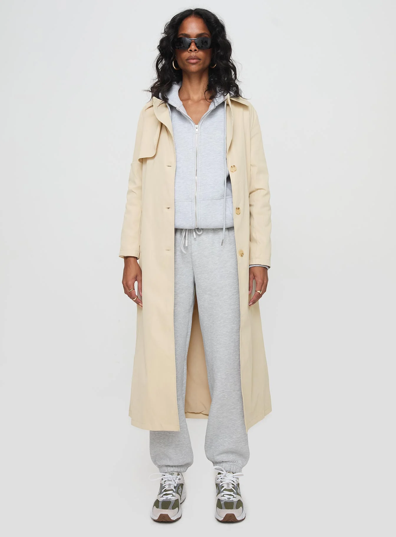 Haili Trench Coat Beige - Image 7