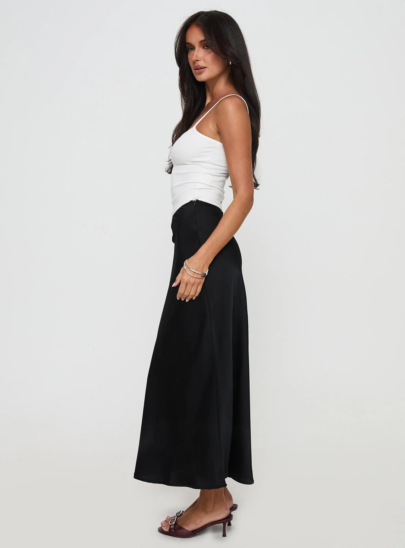 Haley Maxi Skirt Black - Image 4