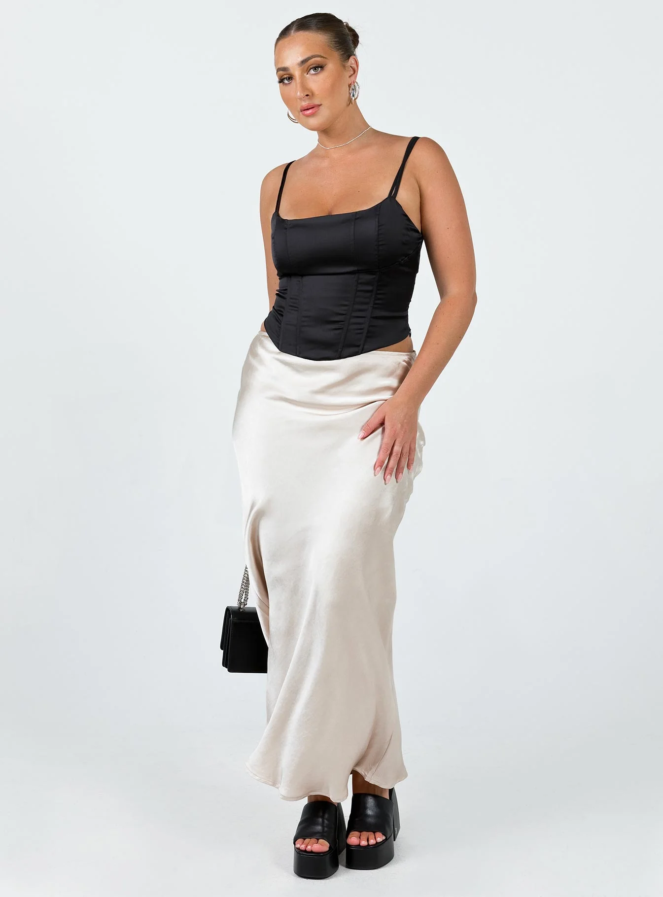 Haley Maxi Skirt Champagne - Image 3