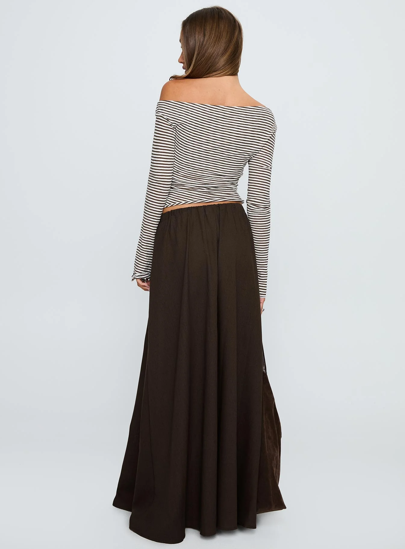 Hallee Maxi Skirt Brown - Image 5