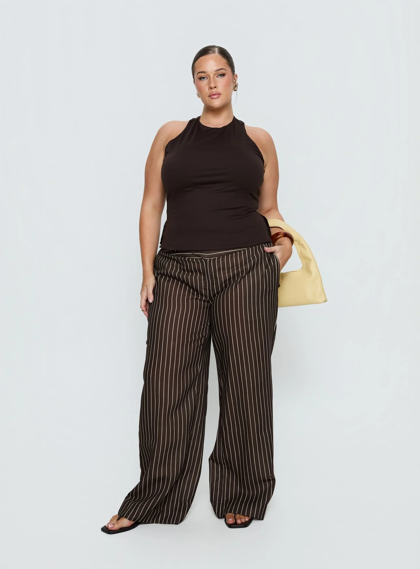 Harlene Back Detail Top Brown Curve - Image 2