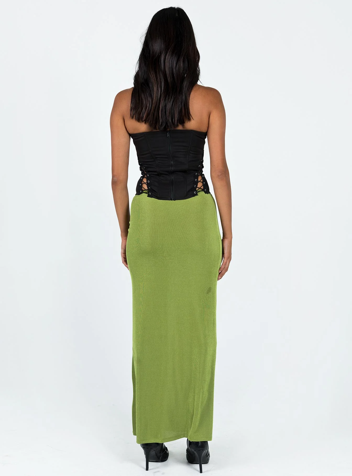 Harriette Maxi Skirt Green - Image 6
