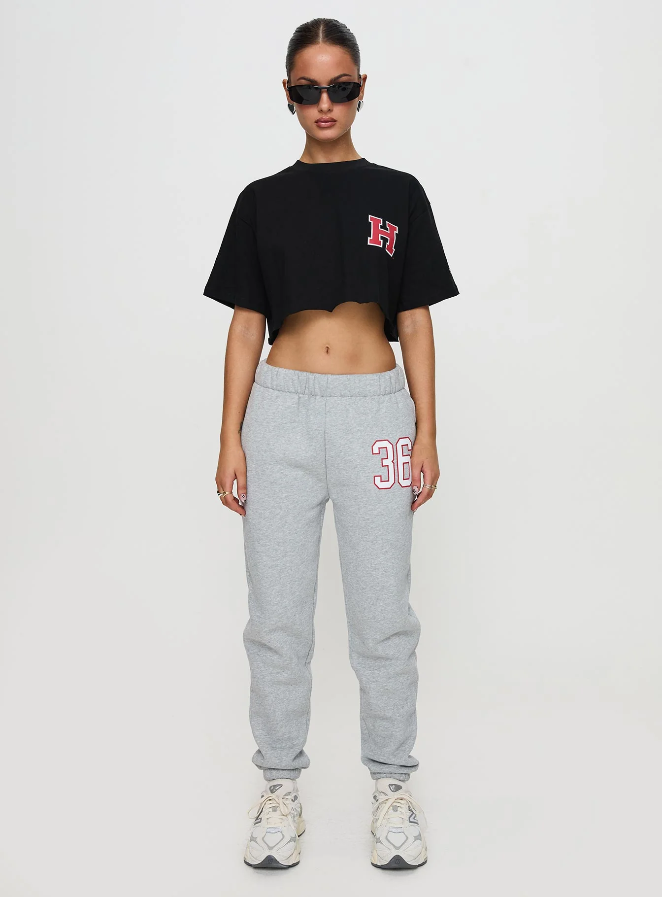 Harvard Graphic Track Top Black - Image 7