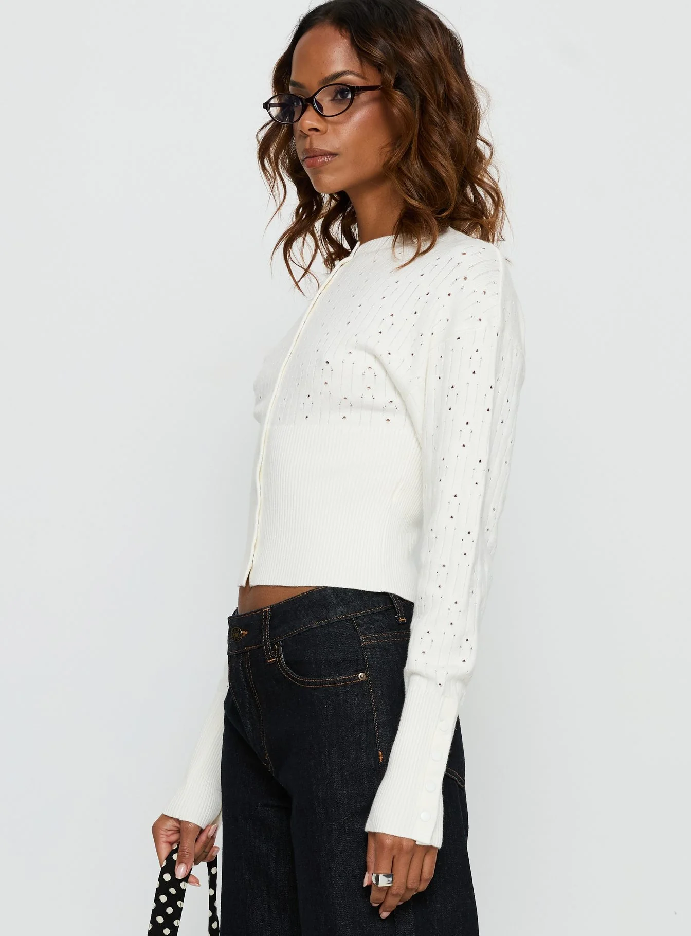 Head In The Clouds Cardigan Cream - Image 4