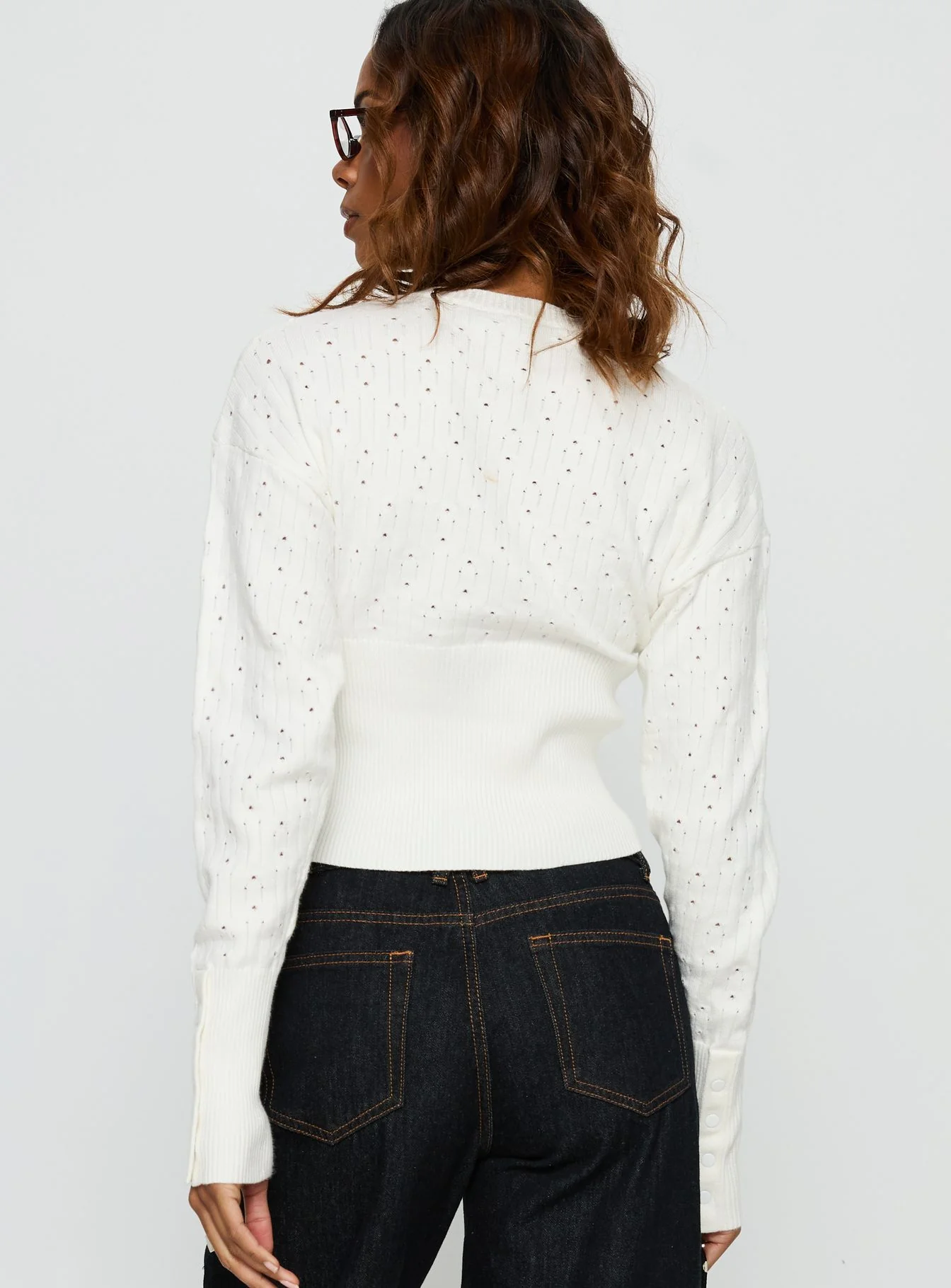 Head In The Clouds Cardigan Cream - Image 5