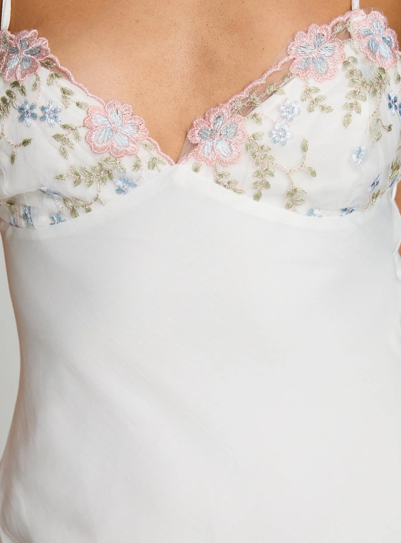 Hintz Satin Mini Dress White - Image 6