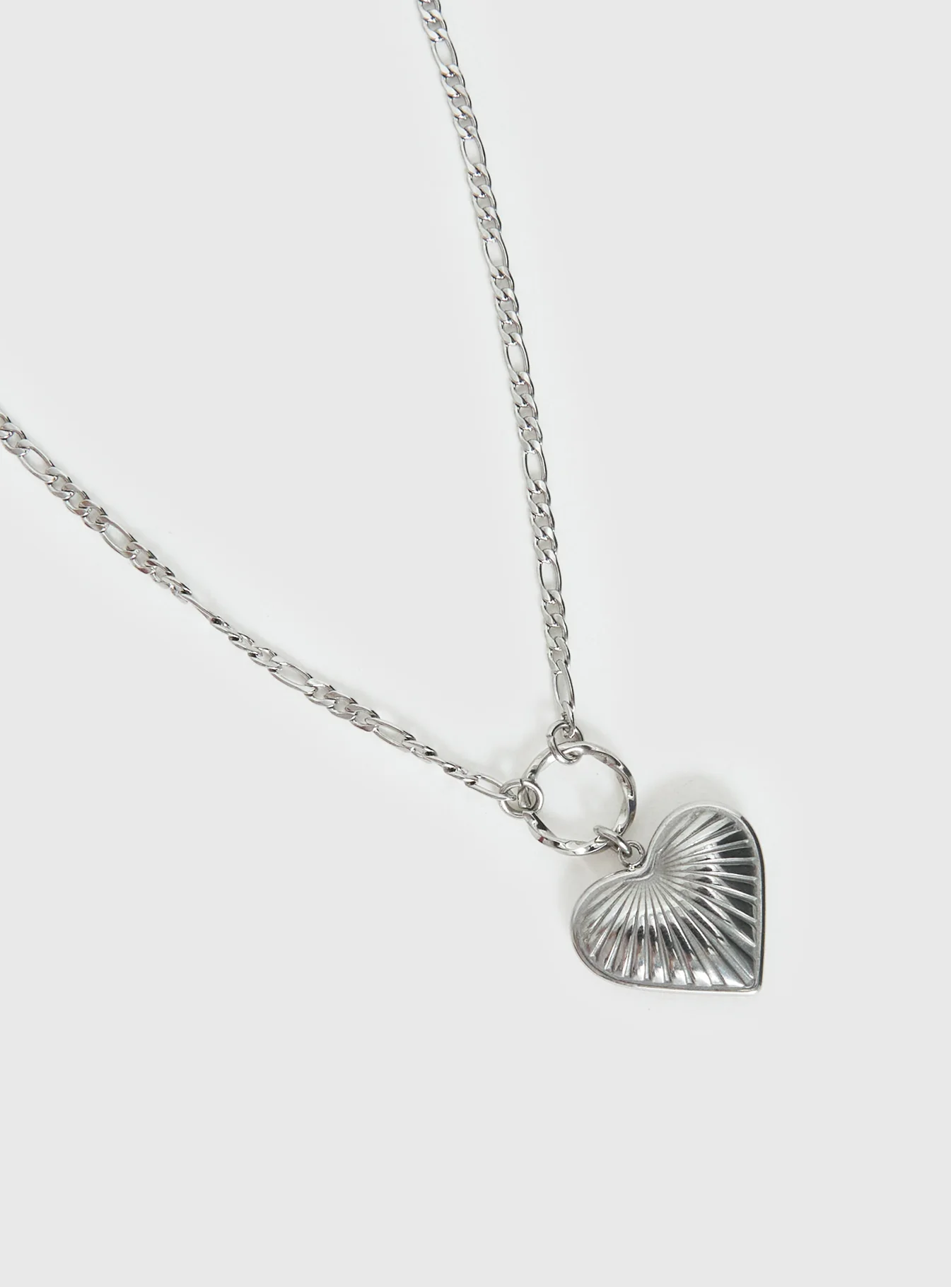 Honey Haze Stainless Silver Pendant Necklace Silver - Image 3