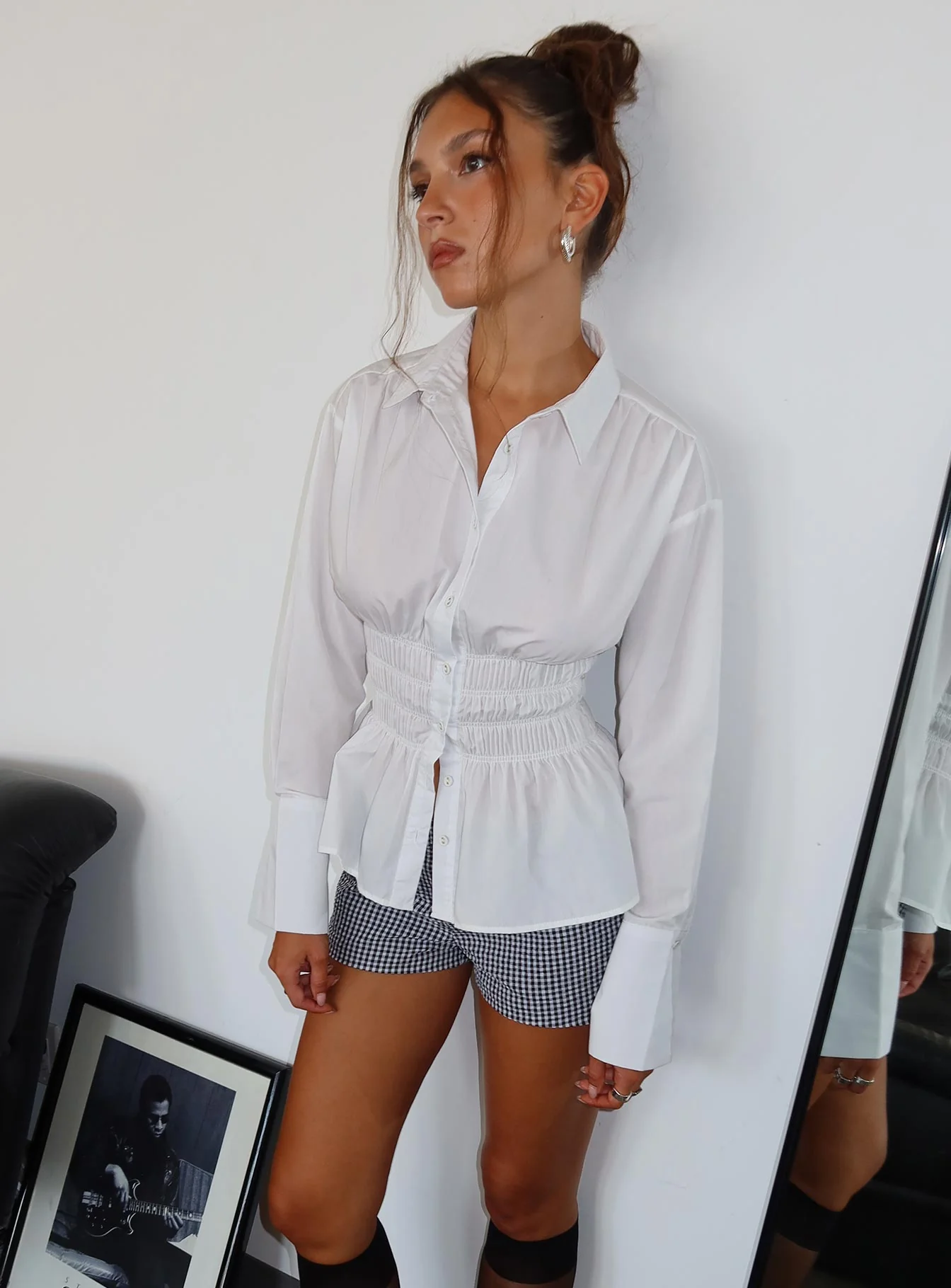Hot Commodity Micro Shorts Black Gingham - Image 10