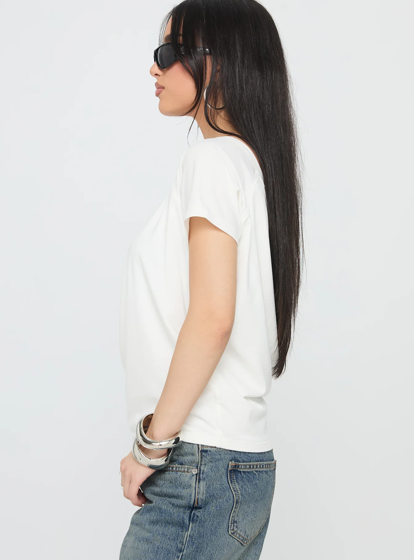 Icon Baby Off Shoulder Top White - Image 4