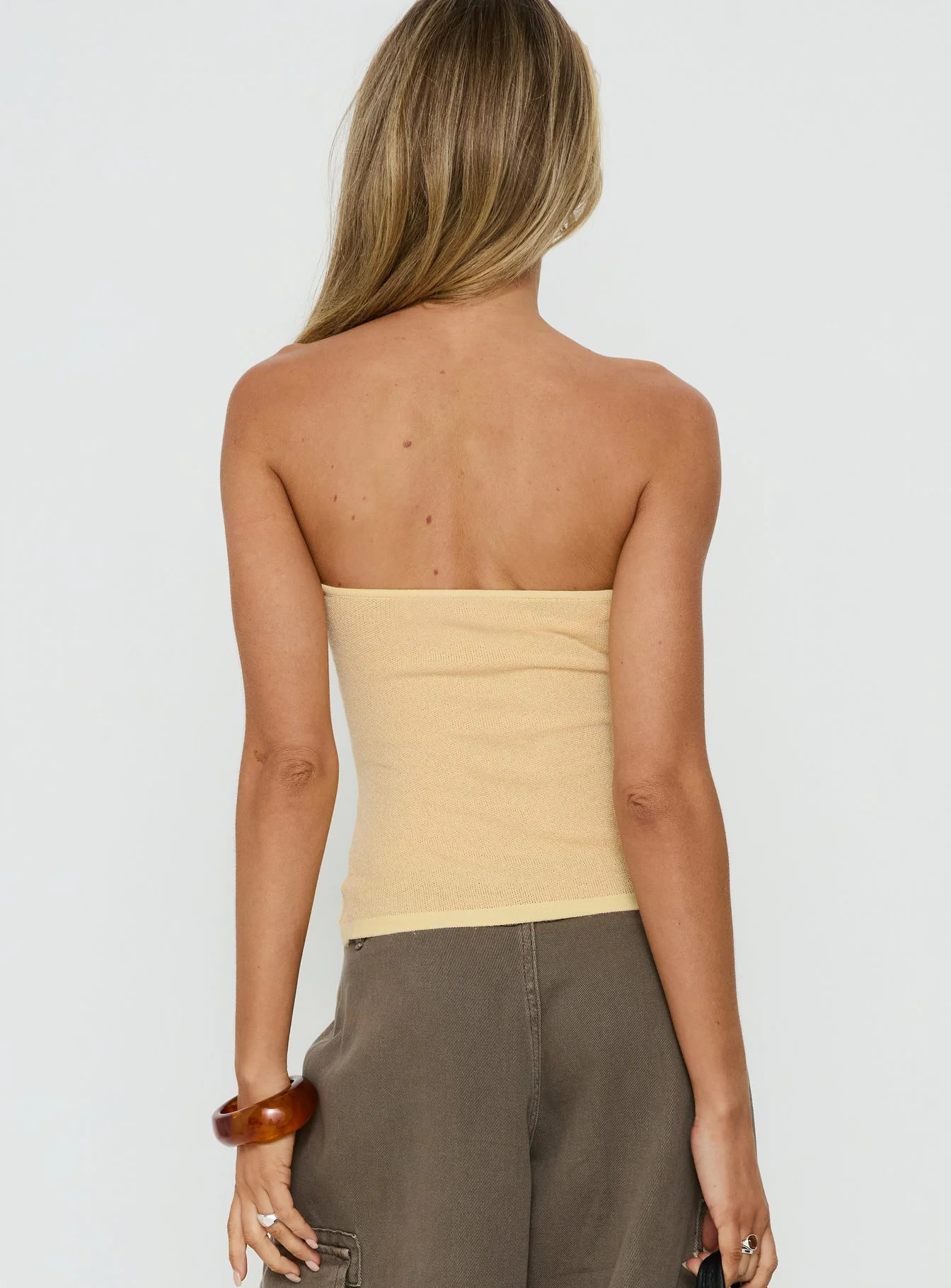 Ikani Strapless Knit Top Sorbet - Image 4