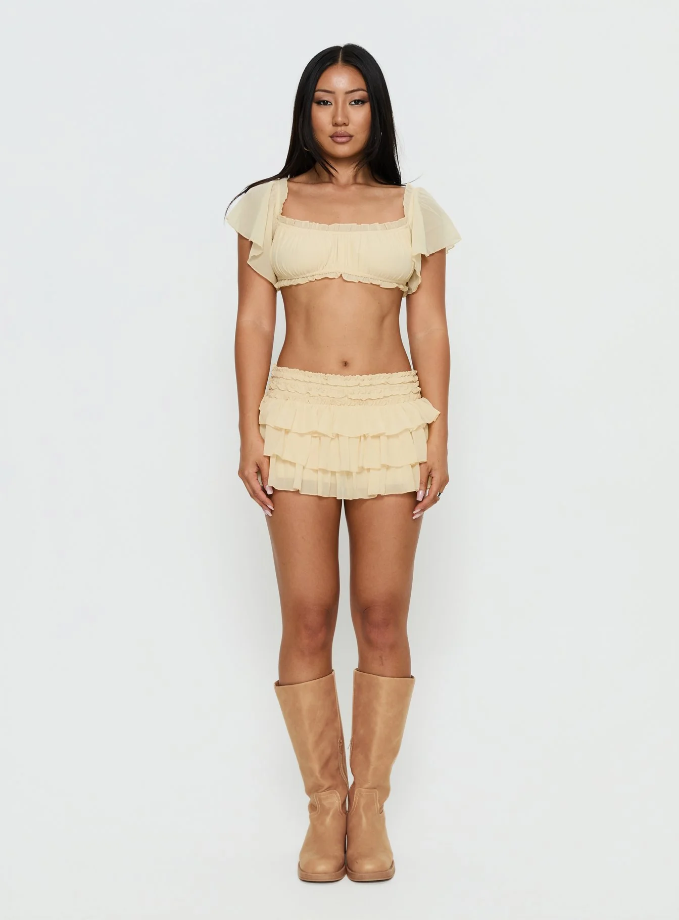 Iluminada Frill Skort Yellow - Image 7