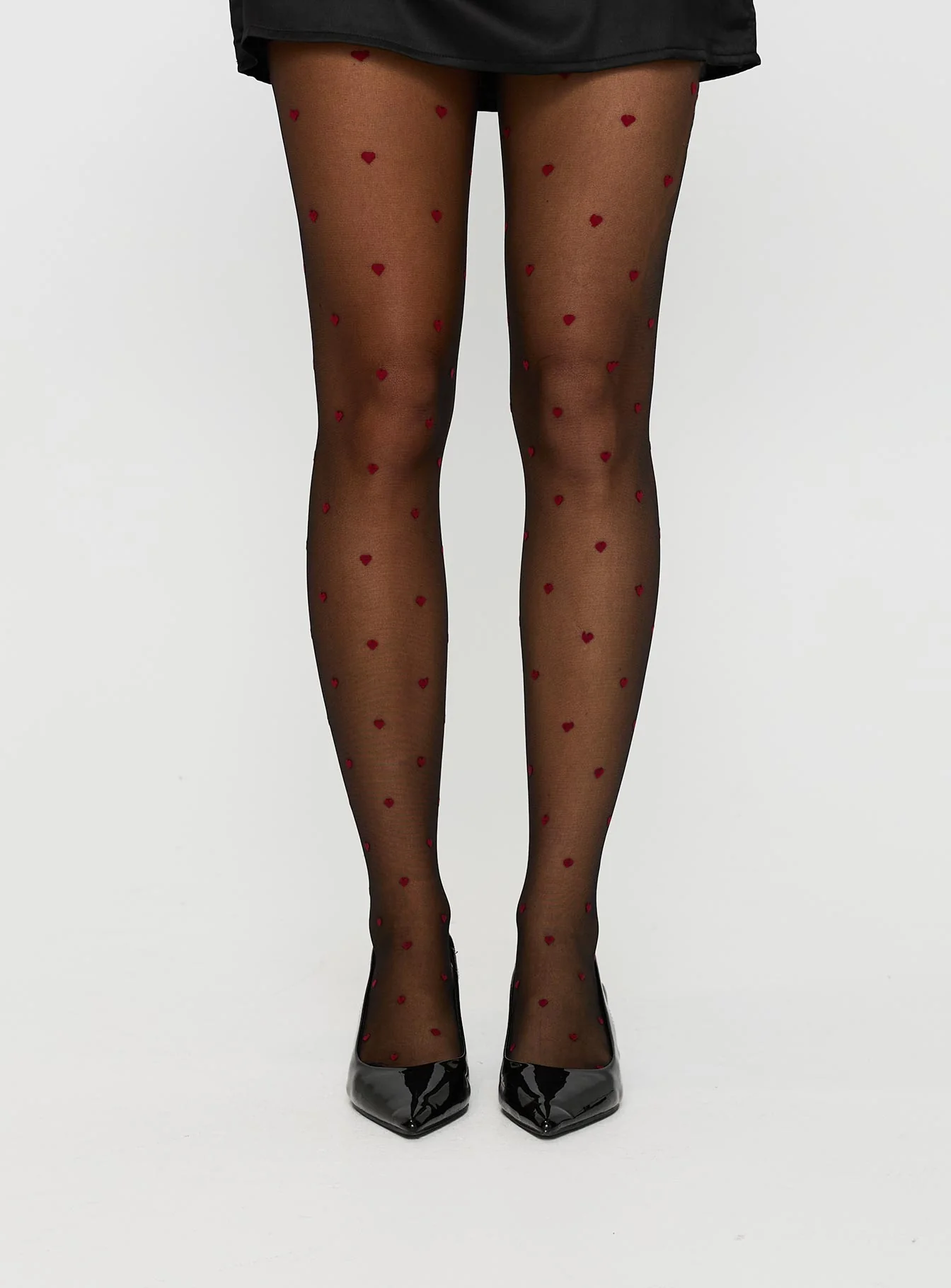 In My Heart Stockings Black / Red - Image 2