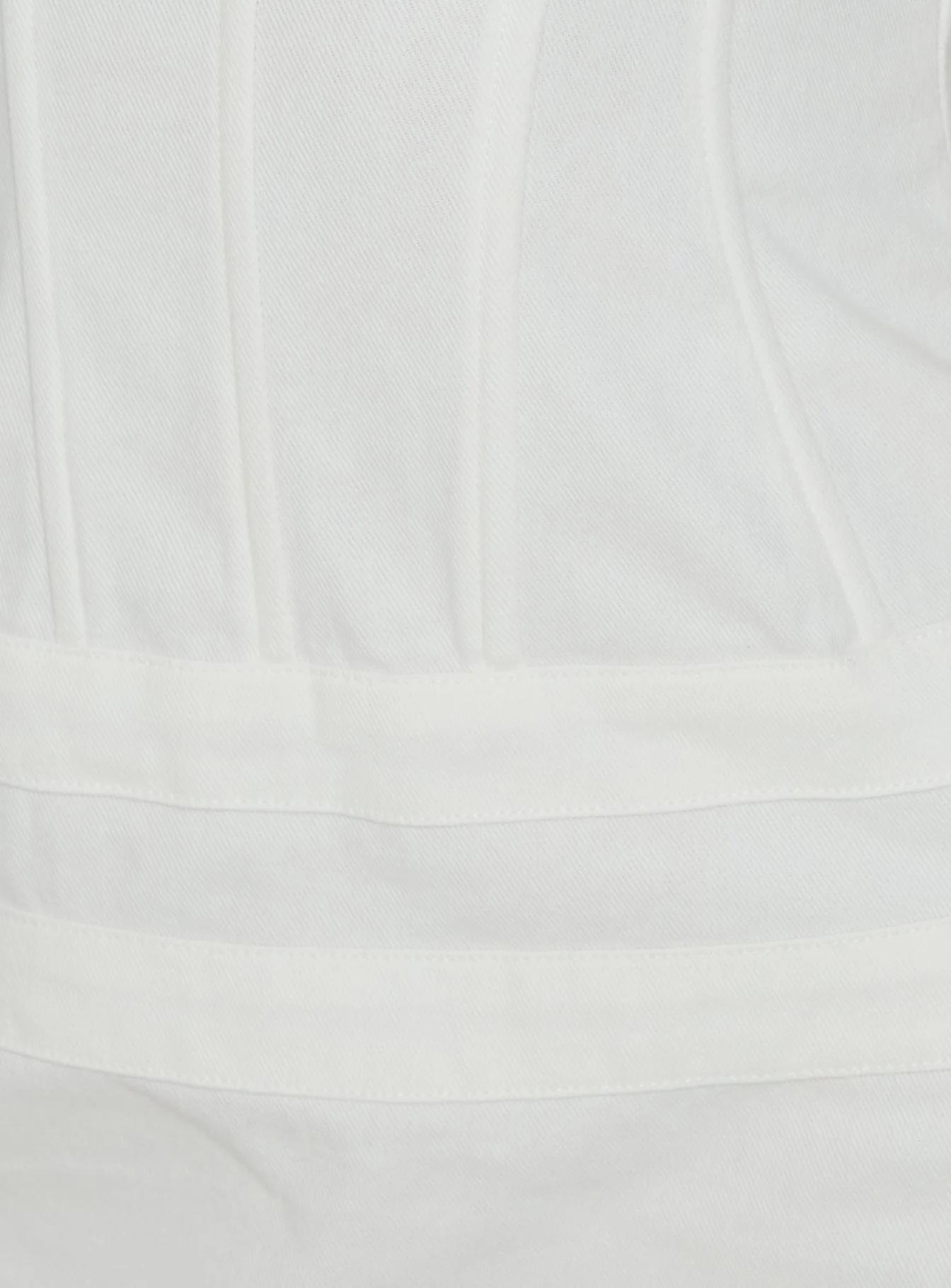 Irenah Strapless Denim Corset Mini Dress White - Image 6