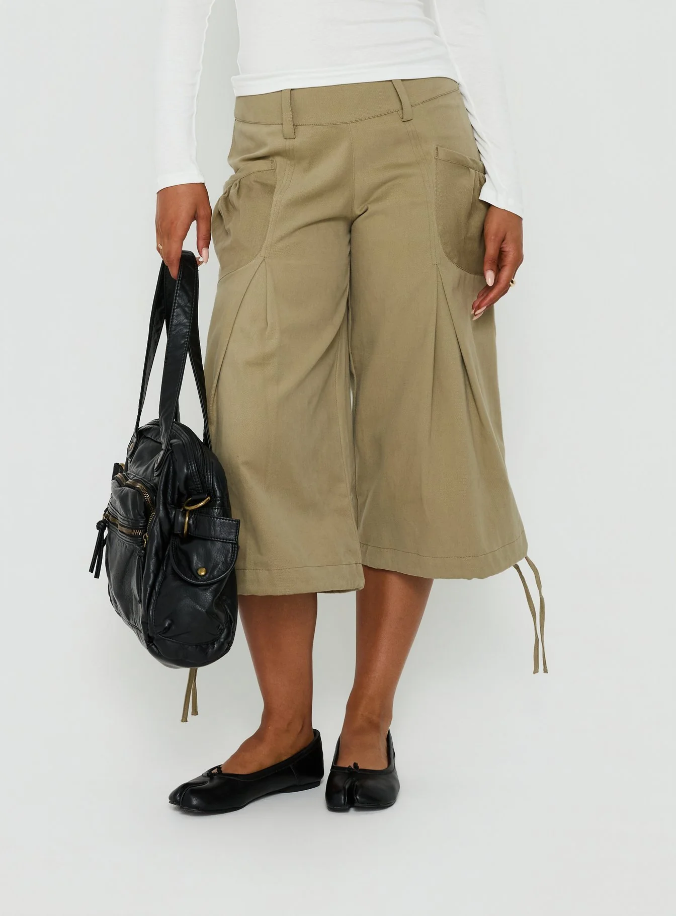 Iria Capri Trouser Khaki - Image 2