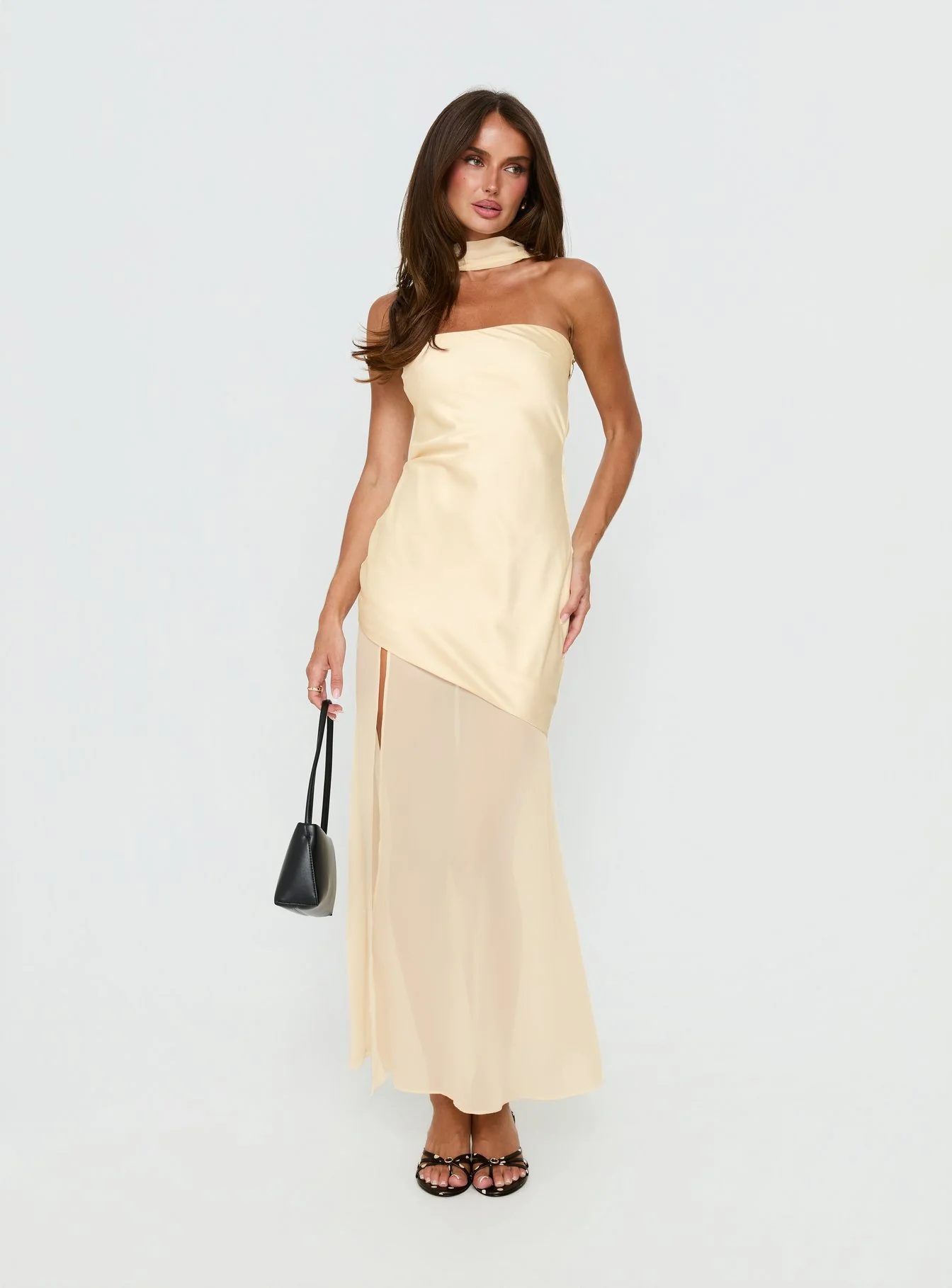 Irisie Strapless Scarf Maxi Dress Yellow - Image 2