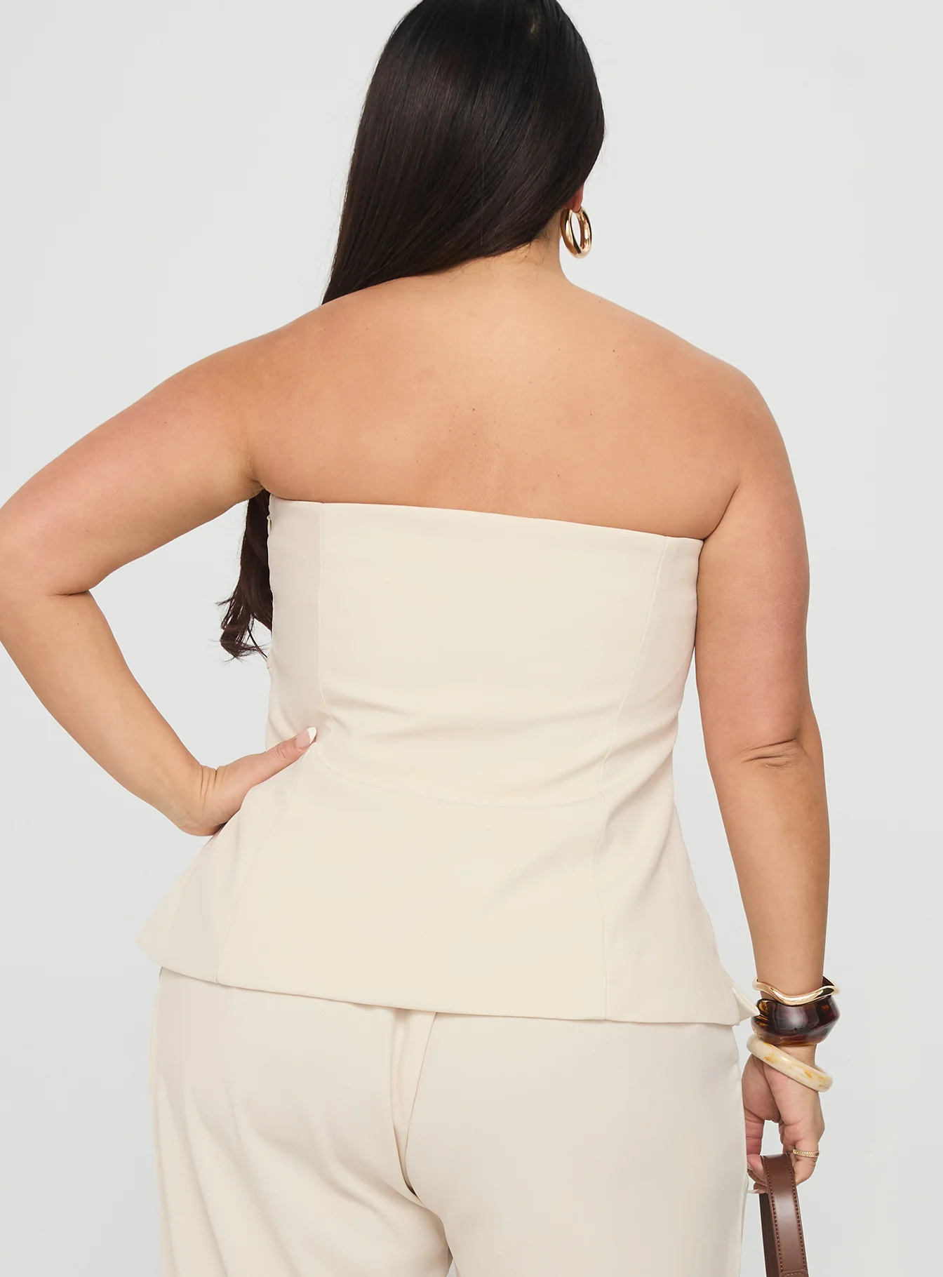 Irresistible Strapless Top Cream Curve - Image 5