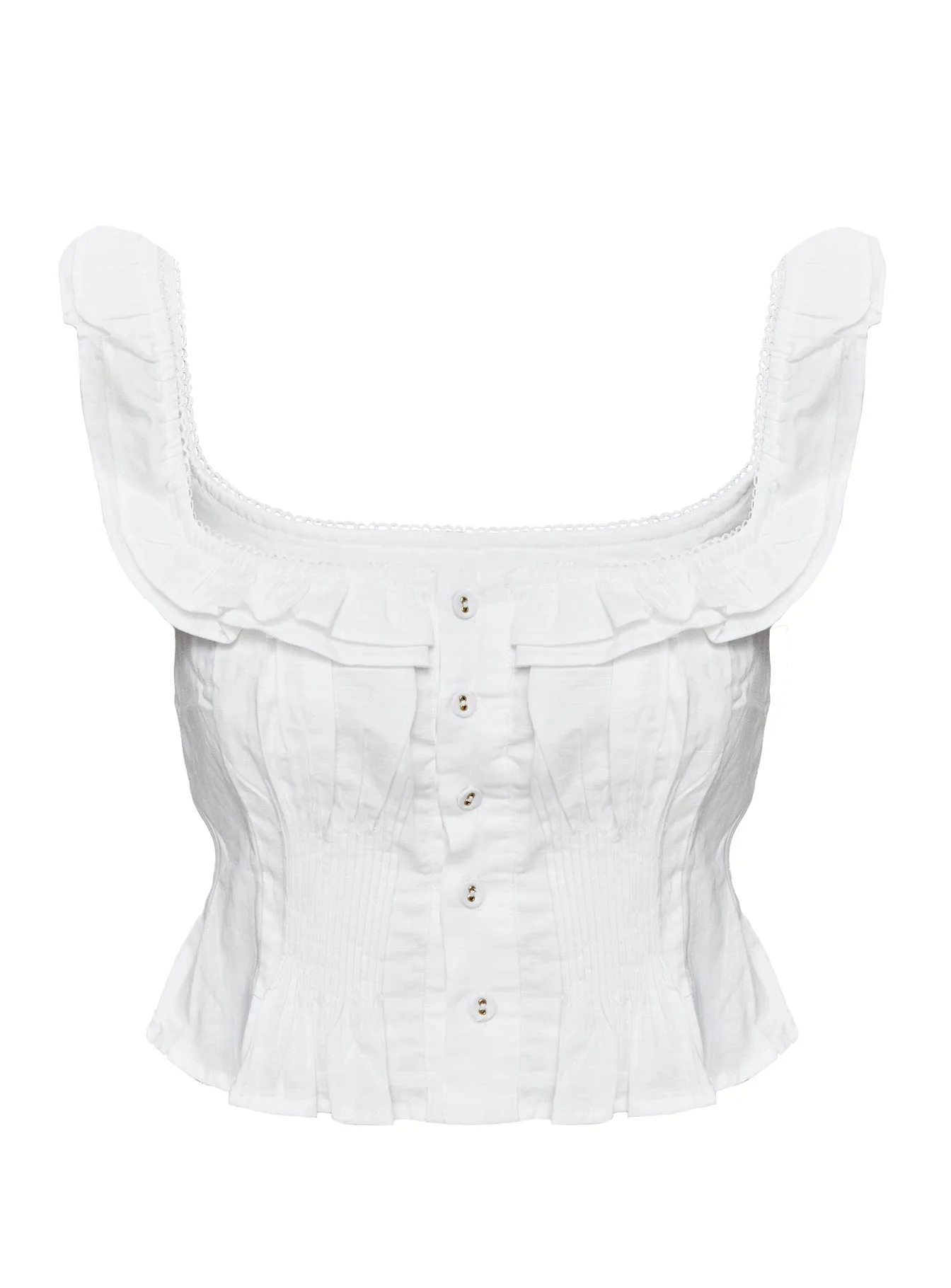 Isadoria Frill Top White Curve - Image 5
