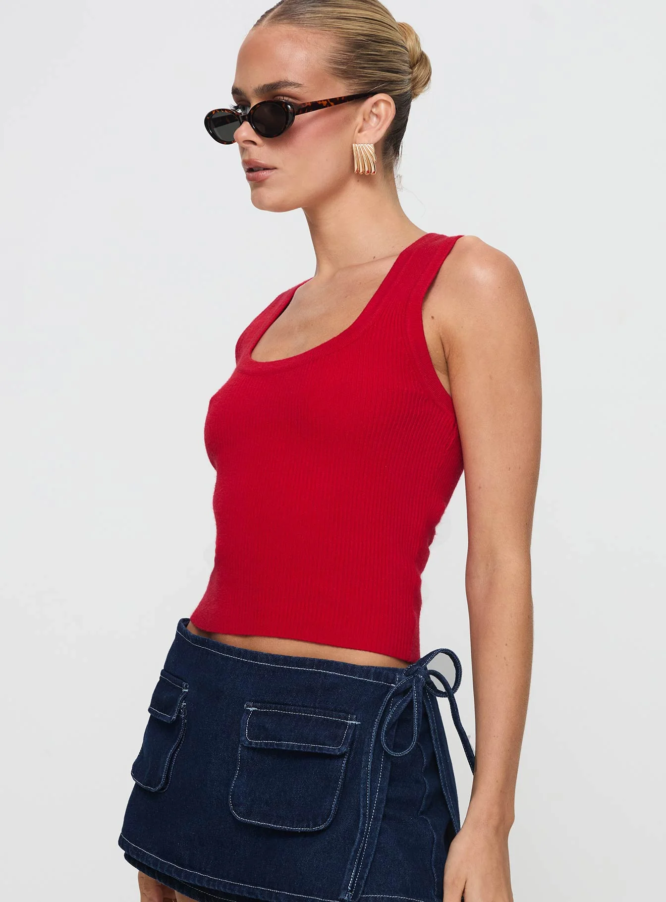 Issues Knit Top Red - Image 4