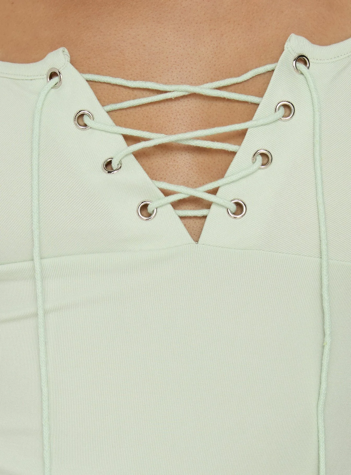 Jacenda Tie Up Short Sleeve Top Mint - Image 6