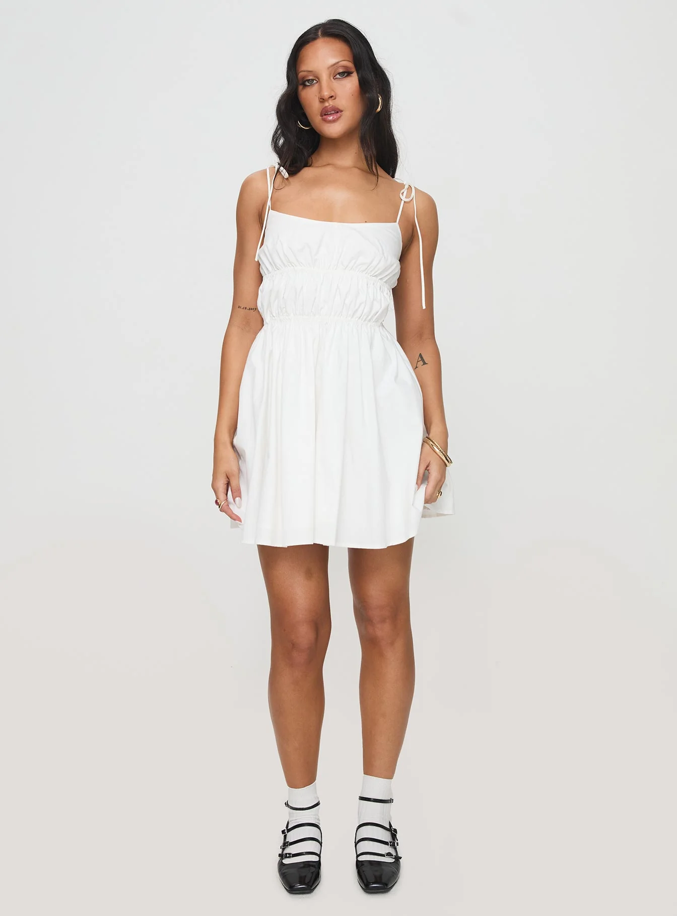 Jacksonne Mini Dress White - Image 3