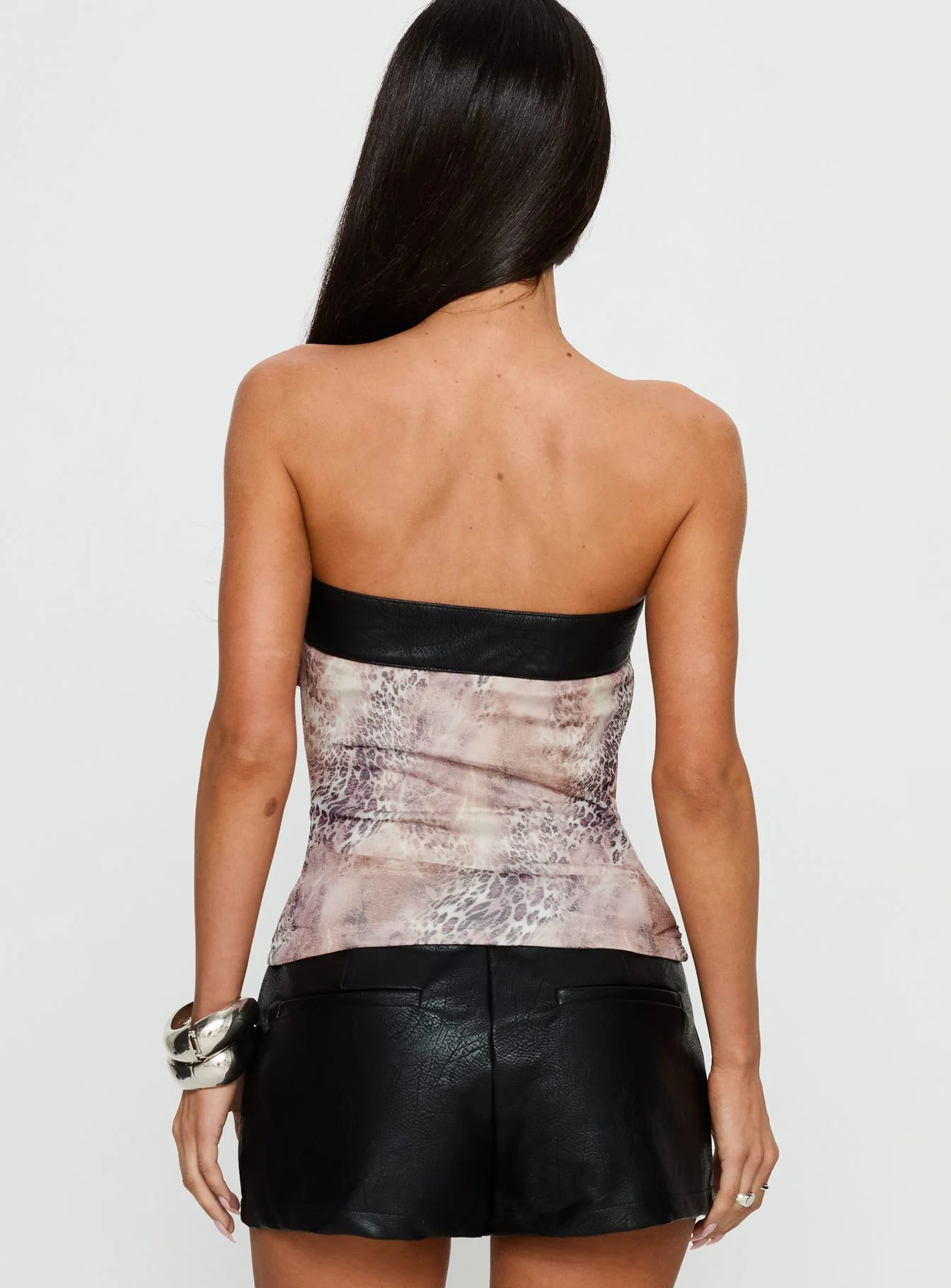 Jalyne Strapless Belted Top Animal - Image 5