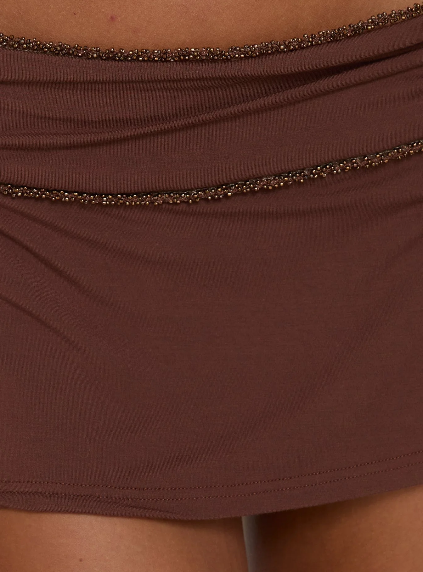 Jannelle Foldover Mini Skort Brown - Image 6
