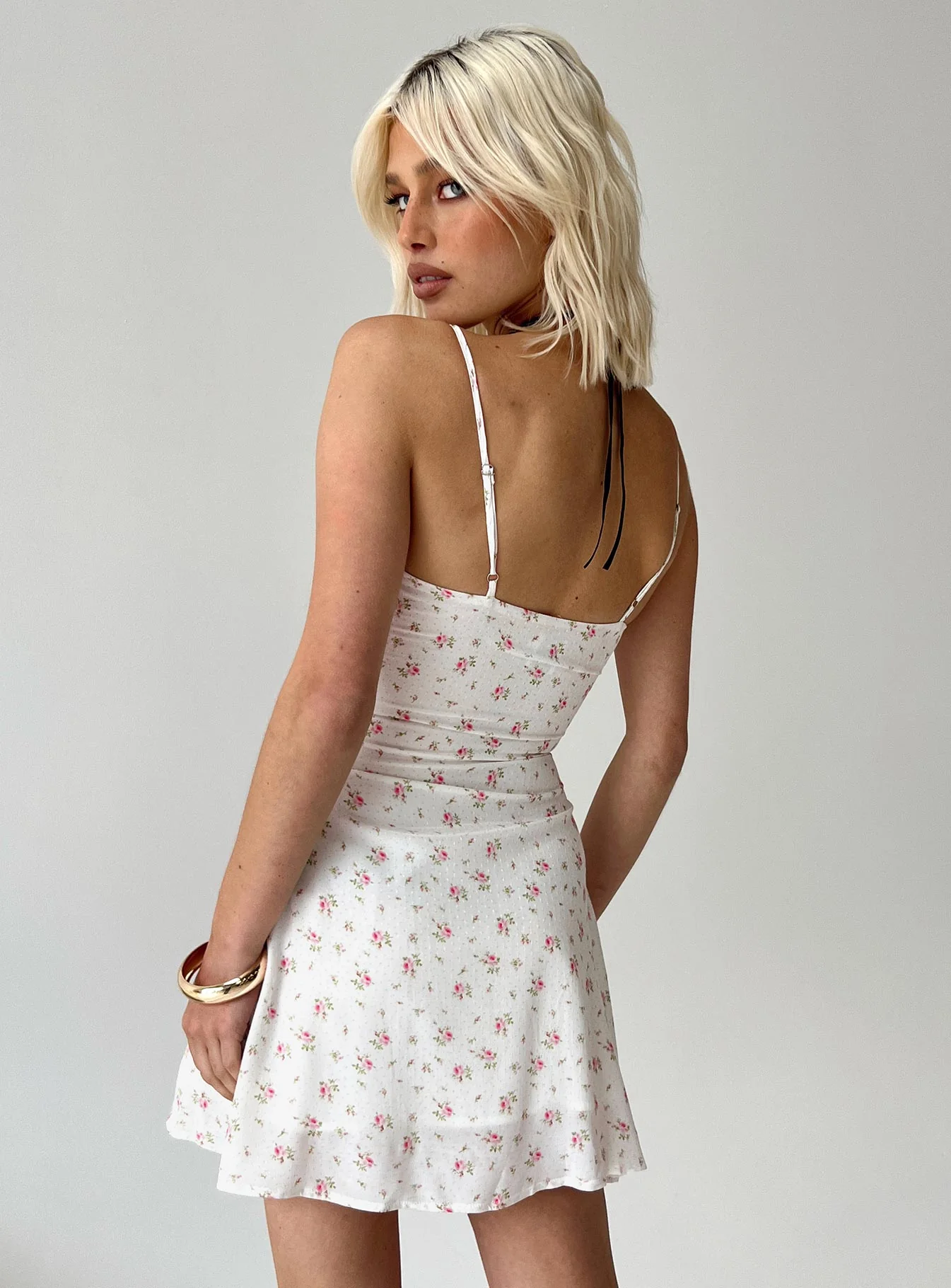Jaye Mini Dress White Floral - Image 7