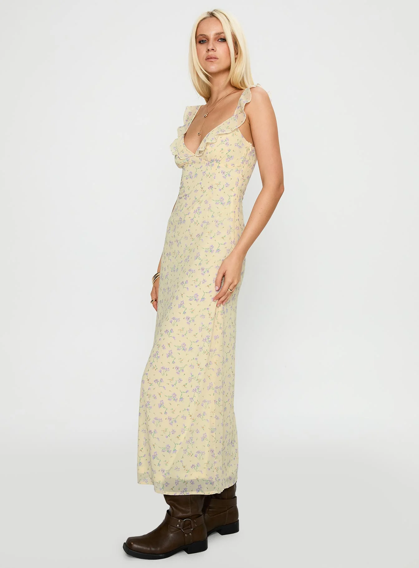 Jayne Frill Maxi Dress Multi - Image 3