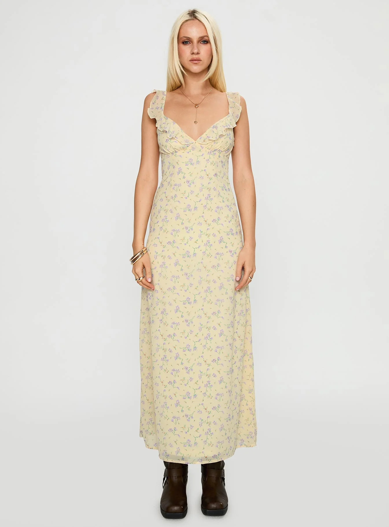 Jayne Frill Maxi Dress Multi - Image 6