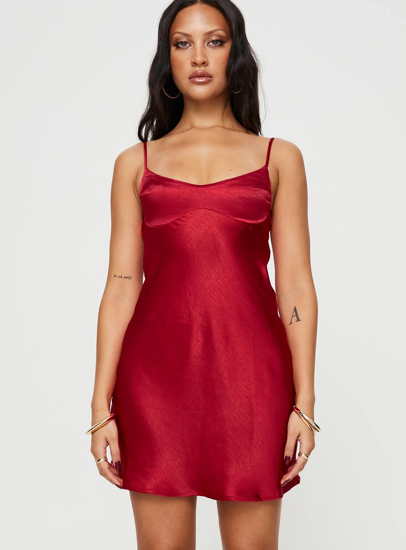 Jazelle Mini Dress Red - Image 4