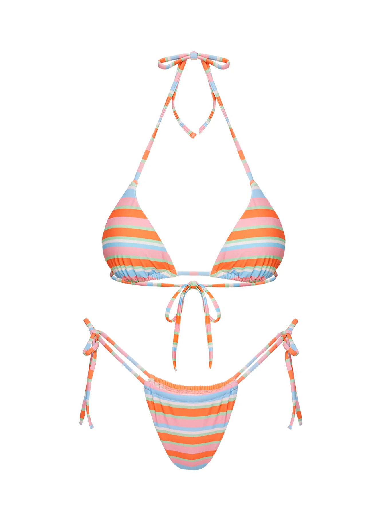 Jenner Triangle Bikini Top Candy Stripe - Image 5