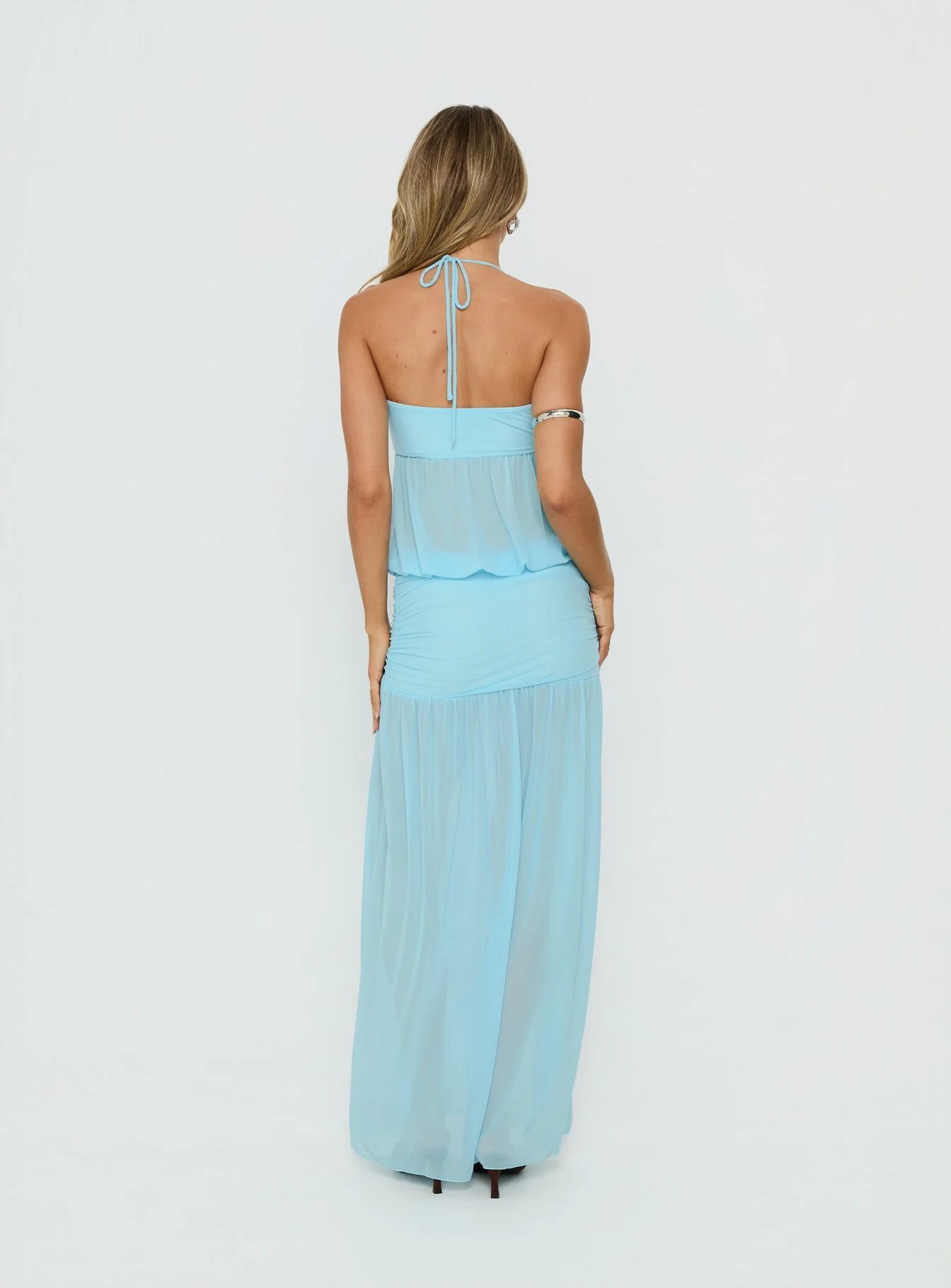 Jesemia Halter Blouson Maxi Dress Blue - Image 5