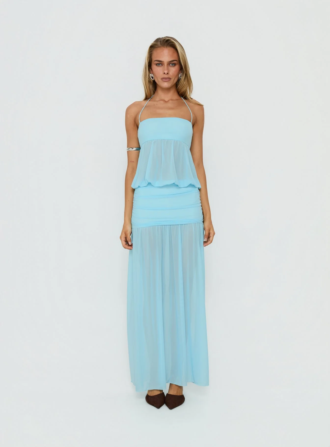 Jesemia Halter Blouson Maxi Dress Blue - Image 7