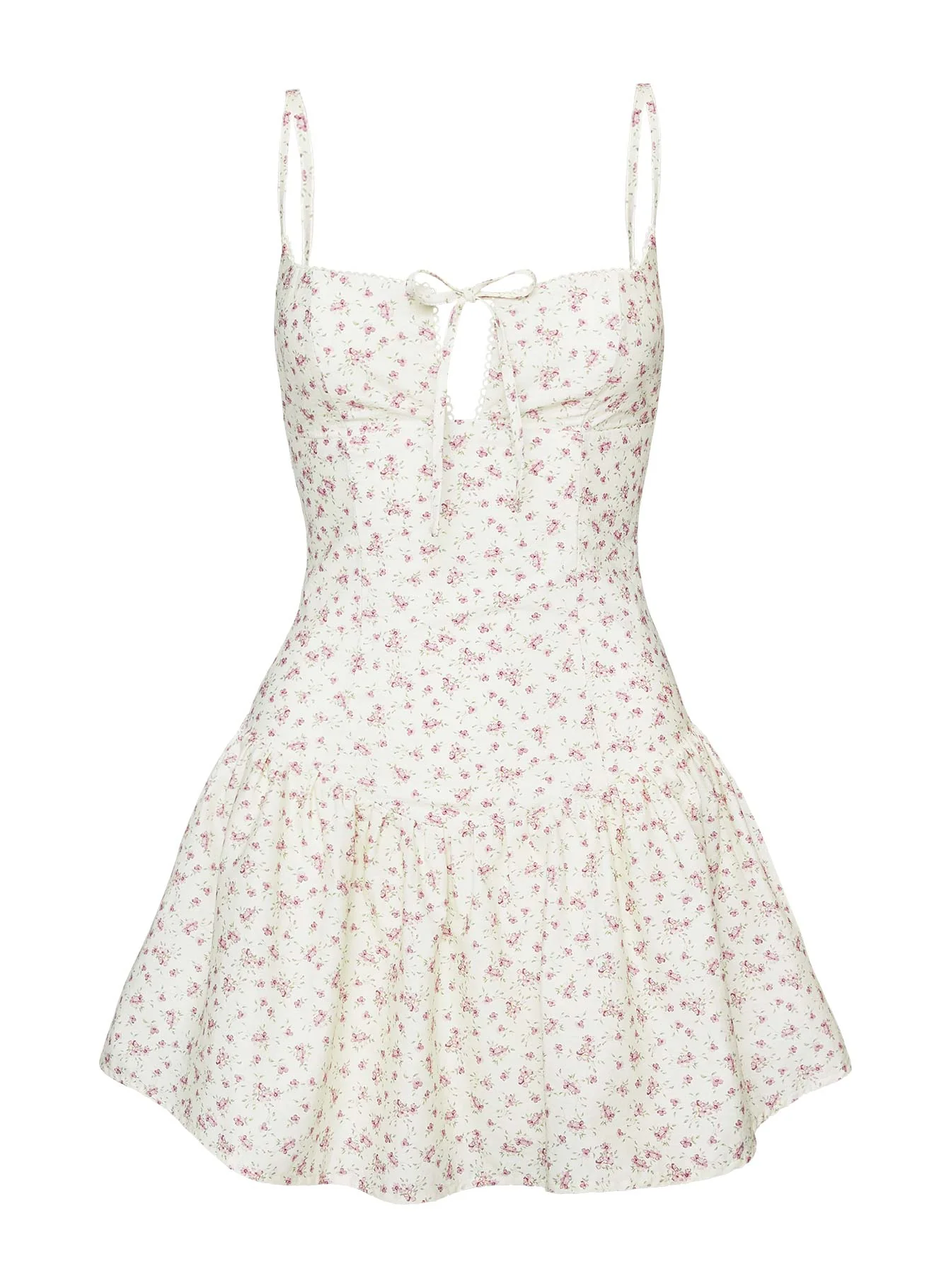 Joanie Drop Waist Mini Dress Floral Multi - Image 5