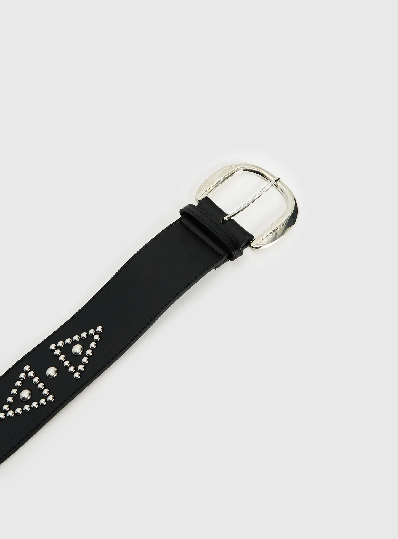 Jordynne Studded Faux Leather Belt Black / Silver - Image 3