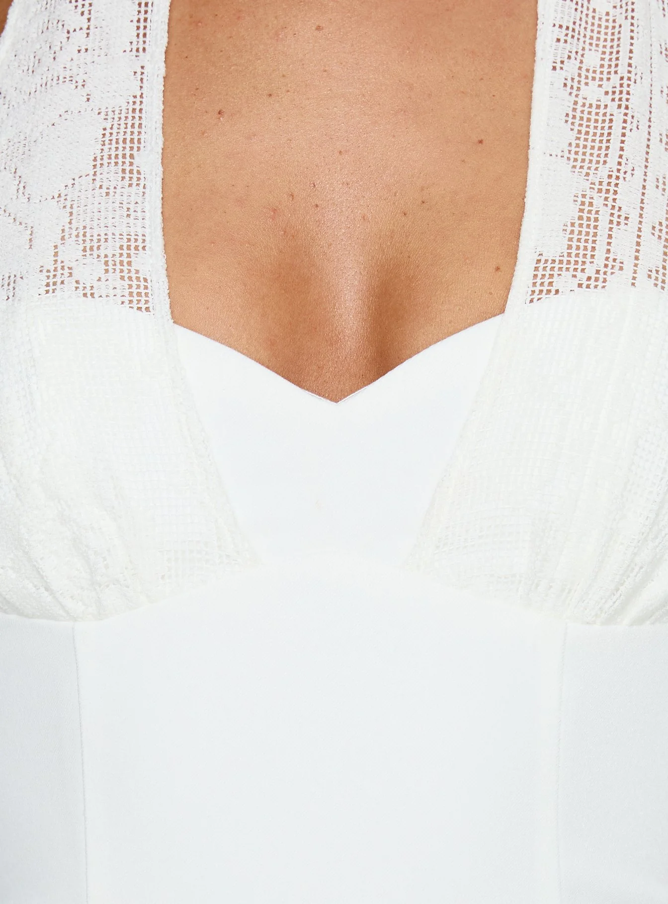 Josanna Crochet Halter Mini Dress White - Image 6