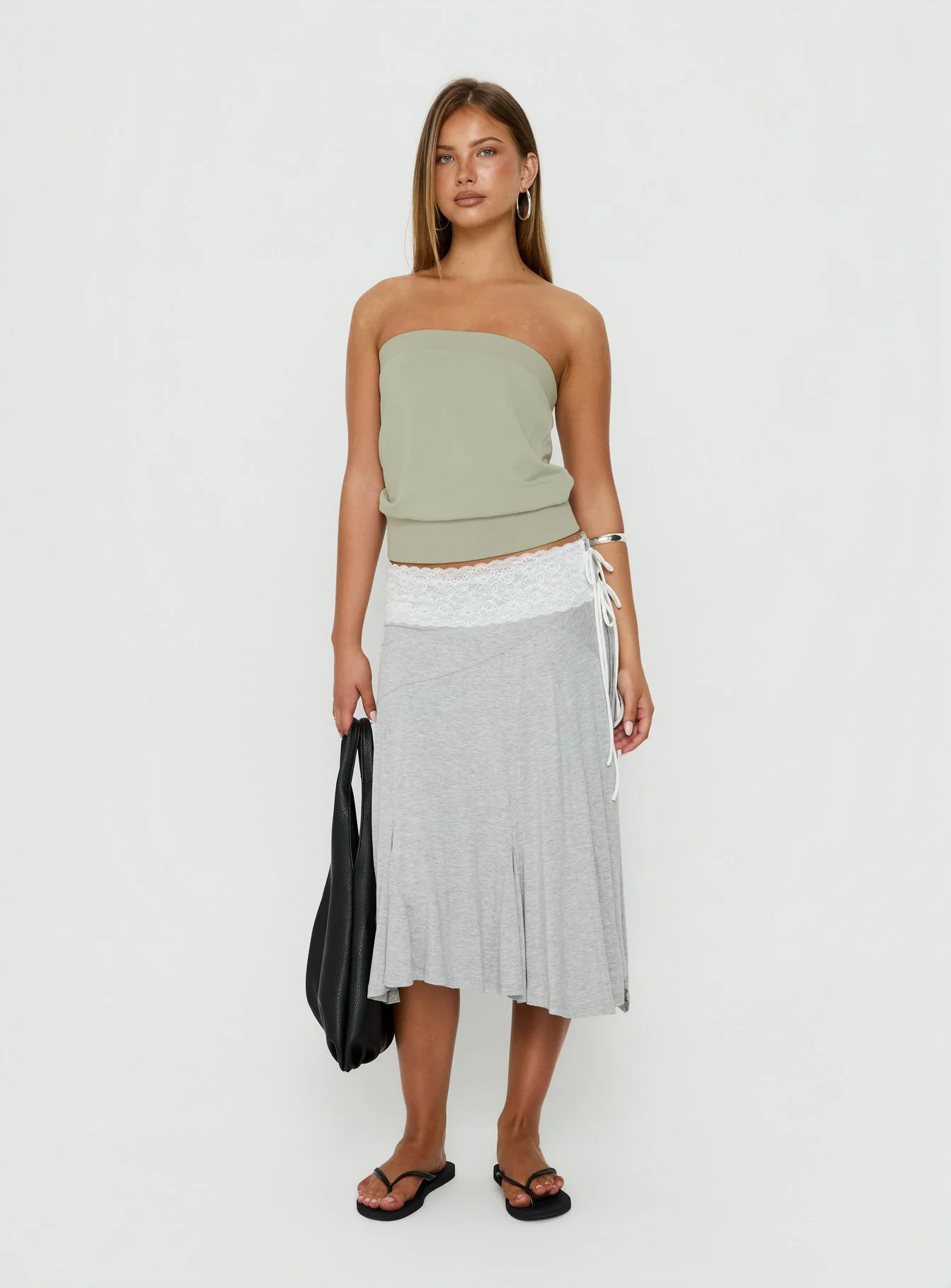 Judsen Relaxed Strapless Top Sage - Image 3