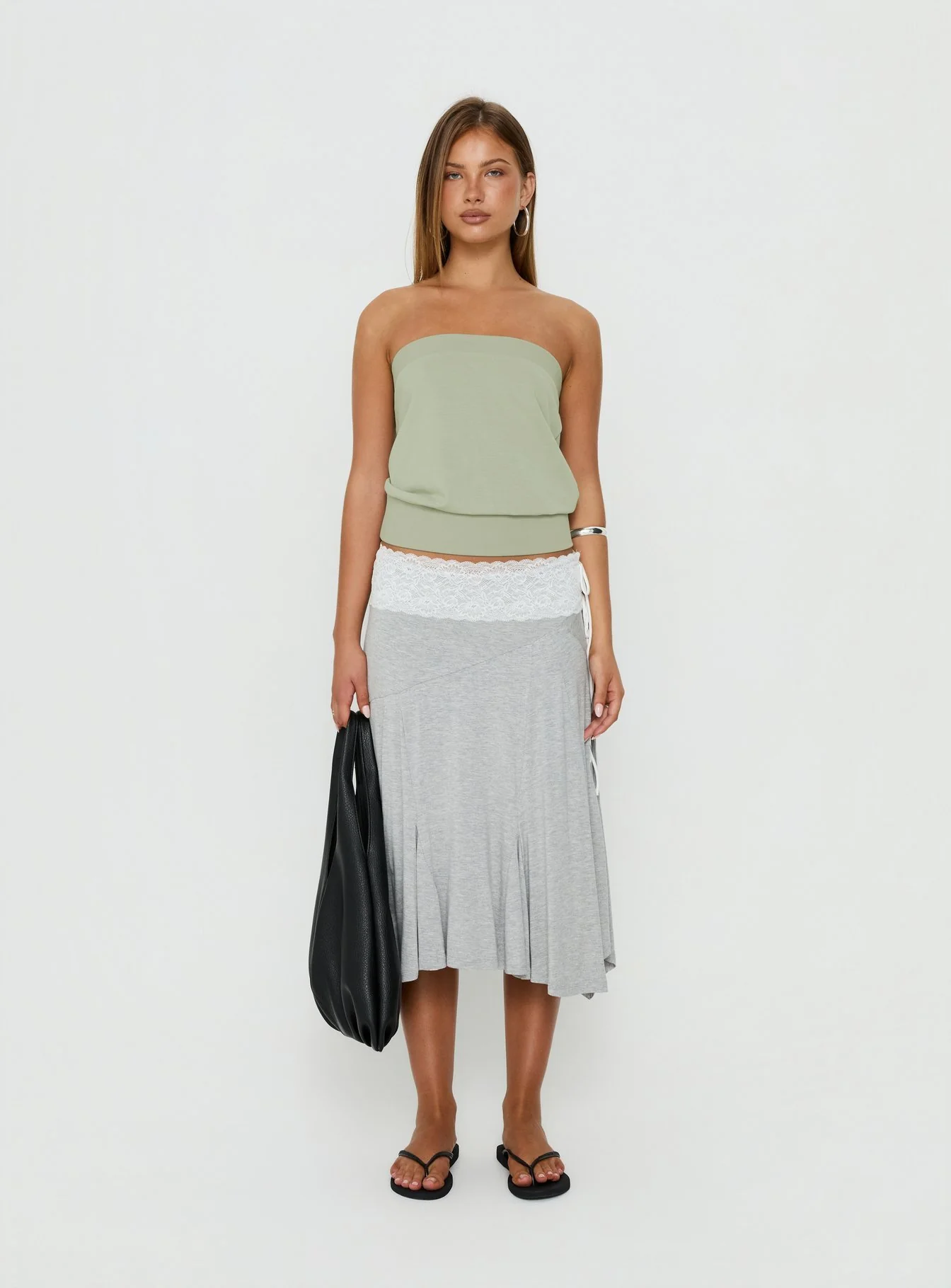 Judsen Relaxed Strapless Top Sage - Image 7