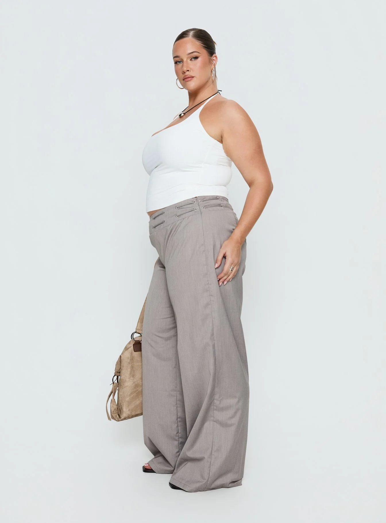 Just Have Fun Wide Leg Pant Grey Curve - Image 4