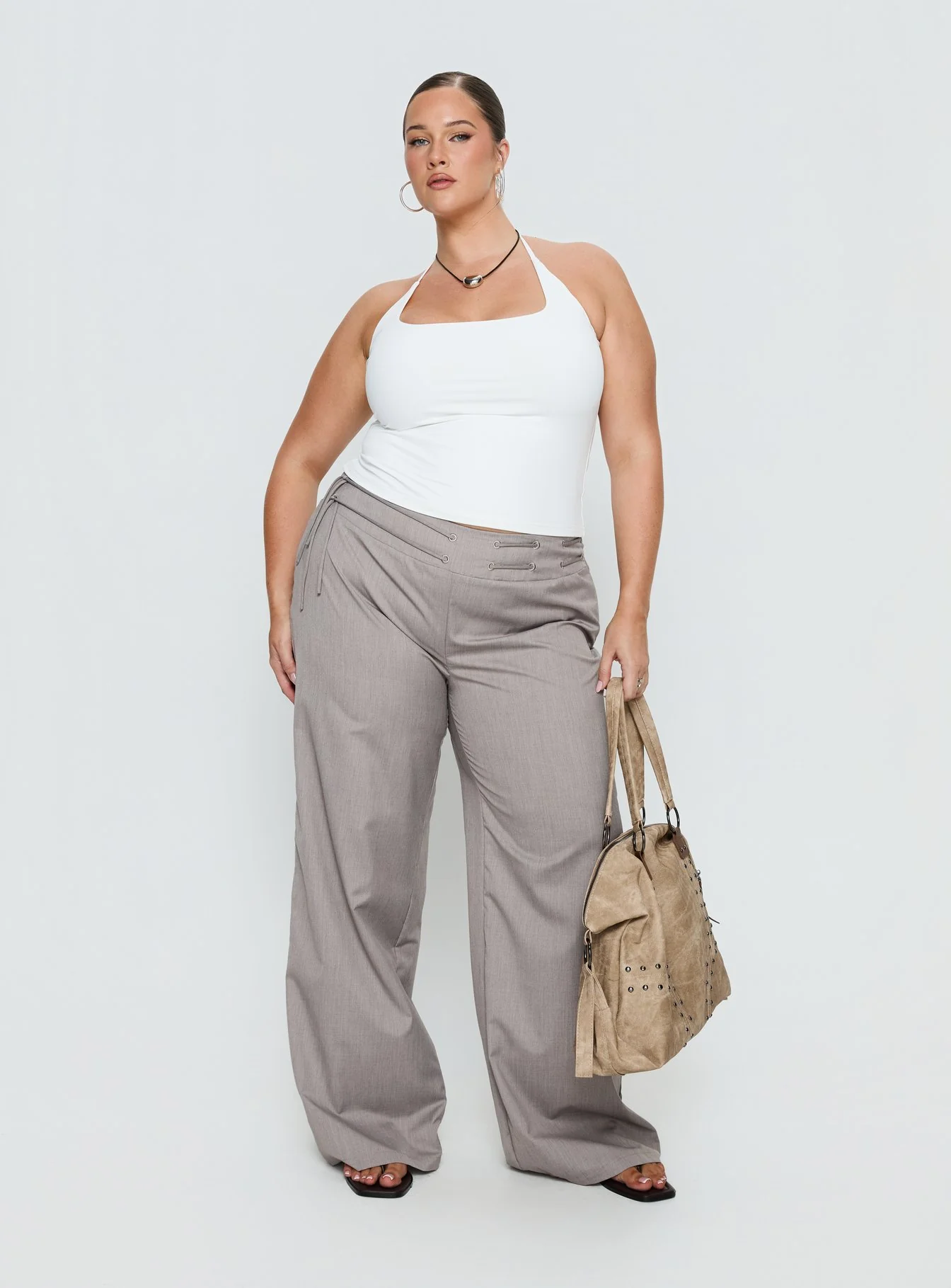 Just Have Fun Wide Leg Pant Grey Curve - Image 7