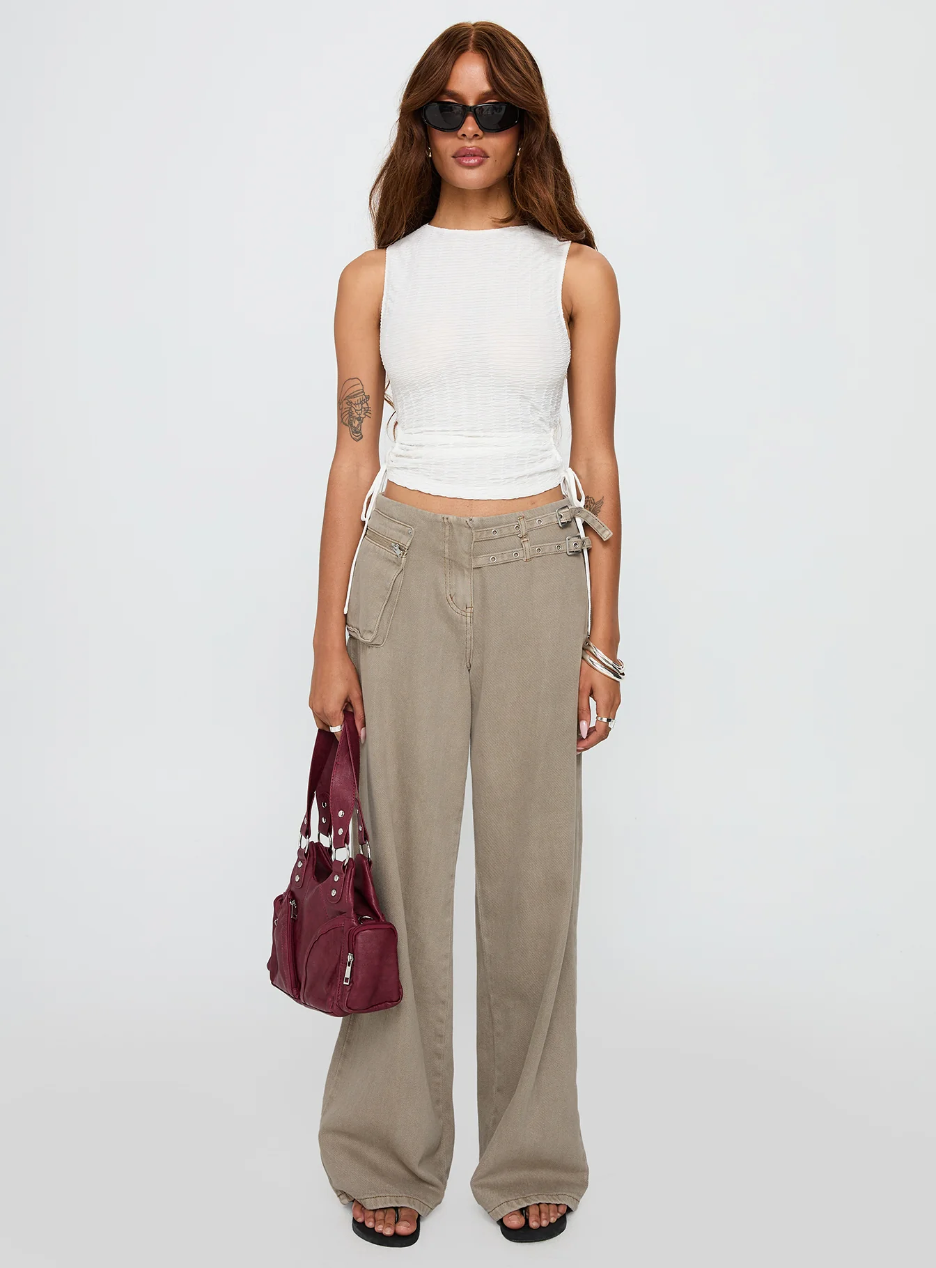 Kaelis Tie Side Top White - Image 7